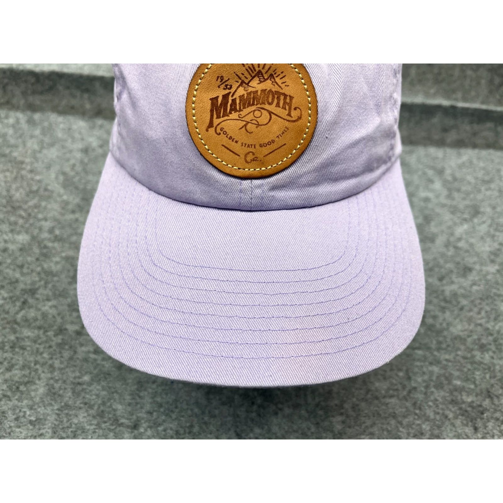 Vintage Mammoth Hat Cap Strap Back Adult One Size Purple 100% Cotton Outdoors Baseball Cap Mens Size ONE SIZE - 3 Thumbnail