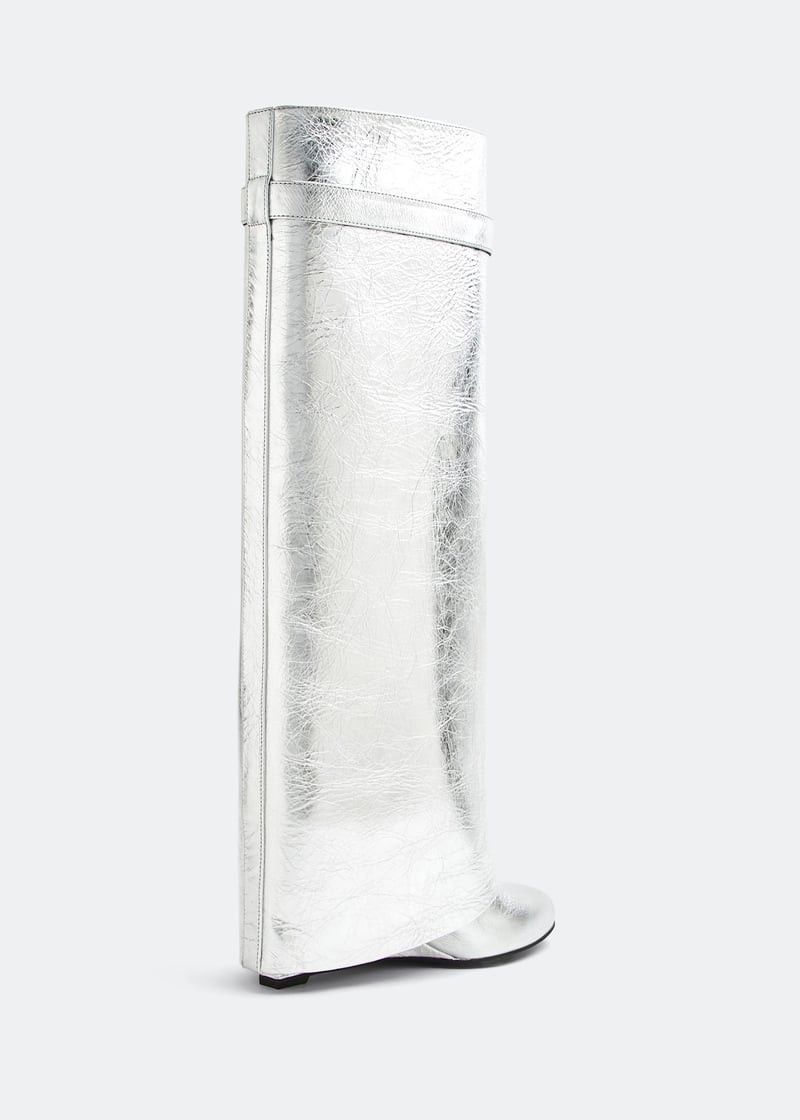 Givenchy o1w1db10525 Shark Lock Pant Boots 90mm in Silver Size US 10 / IT 40 - 2 Thumbnail