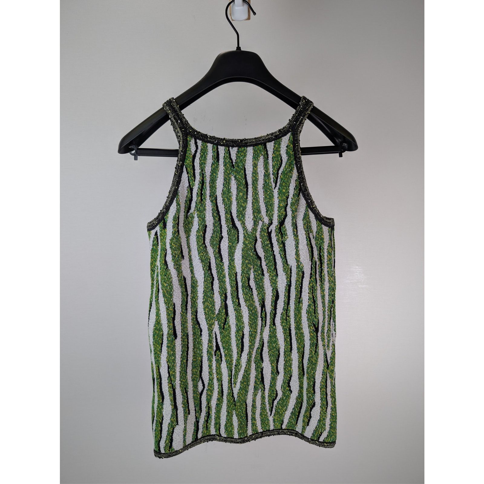 Bottega Veneta o1rshd1 Animal Jacquard Tank Top in Green / White Size US S / EU 44-46 / 1 - 16 Thumbnail