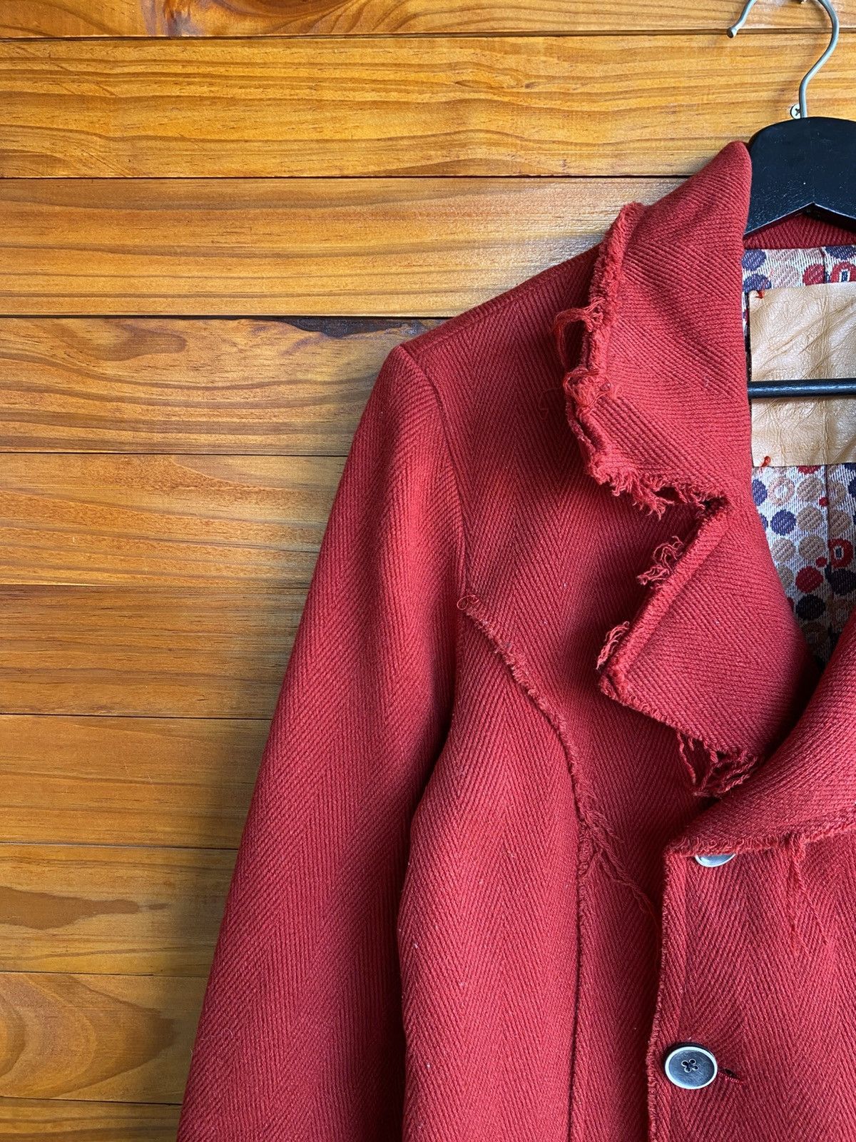 Hysteric Glamour Vintage Glamour Chic Distressed Red Double-Breasted Jacket Size M / US 6-8 / IT 42-44 - 9 Thumbnail