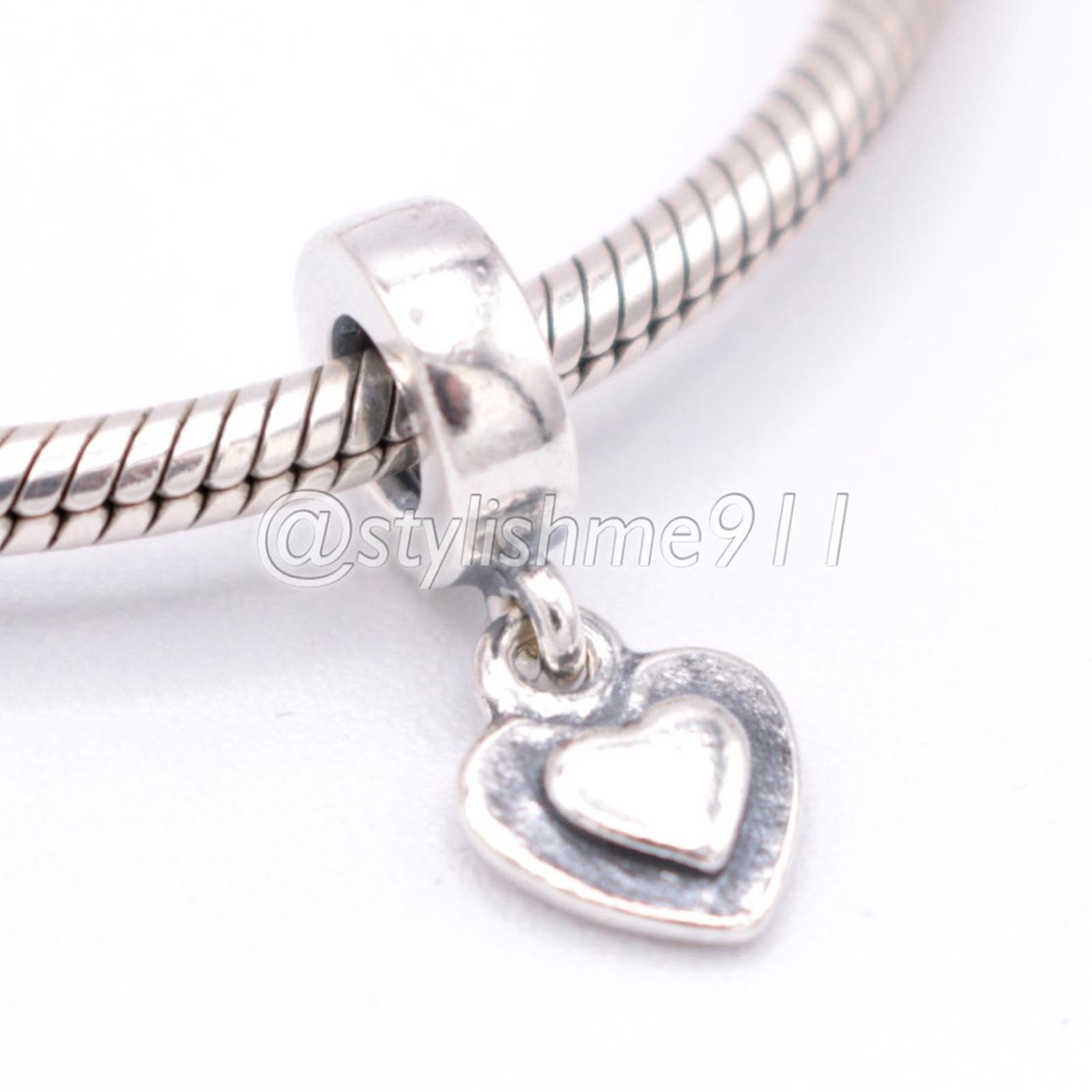 pandora Authentic PANDORA Silver Heart Dangle - 790373 Size ONE SIZE - 3 Thumbnail