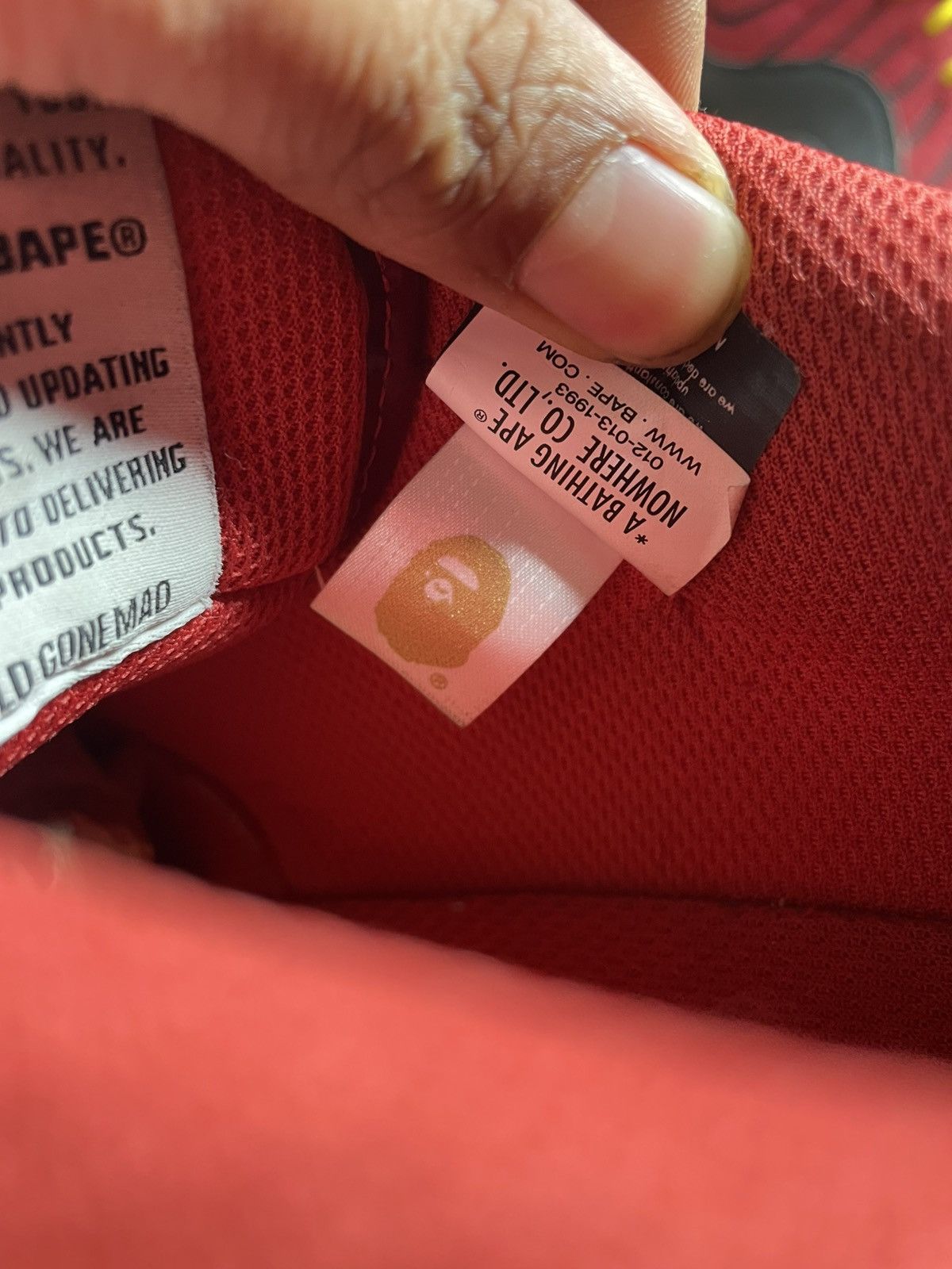 Bape Bape S8 Sta #1 M2 Red Size US 11 / EU 44 - 9 Thumbnail