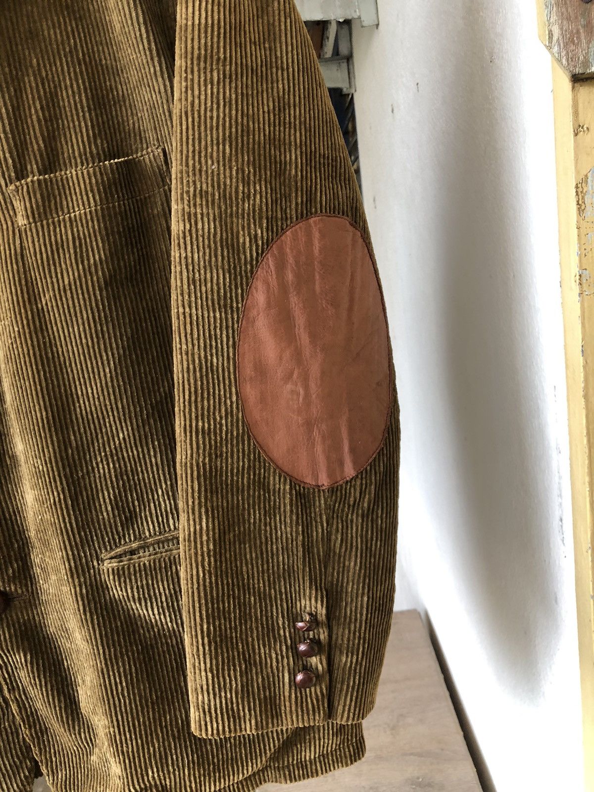 Faconnable Vtg 90s Faconnable Corduroy Leather Elbow Jacket Blazer Size US L / EU 52-54 / 3 - 6 Thumbnail