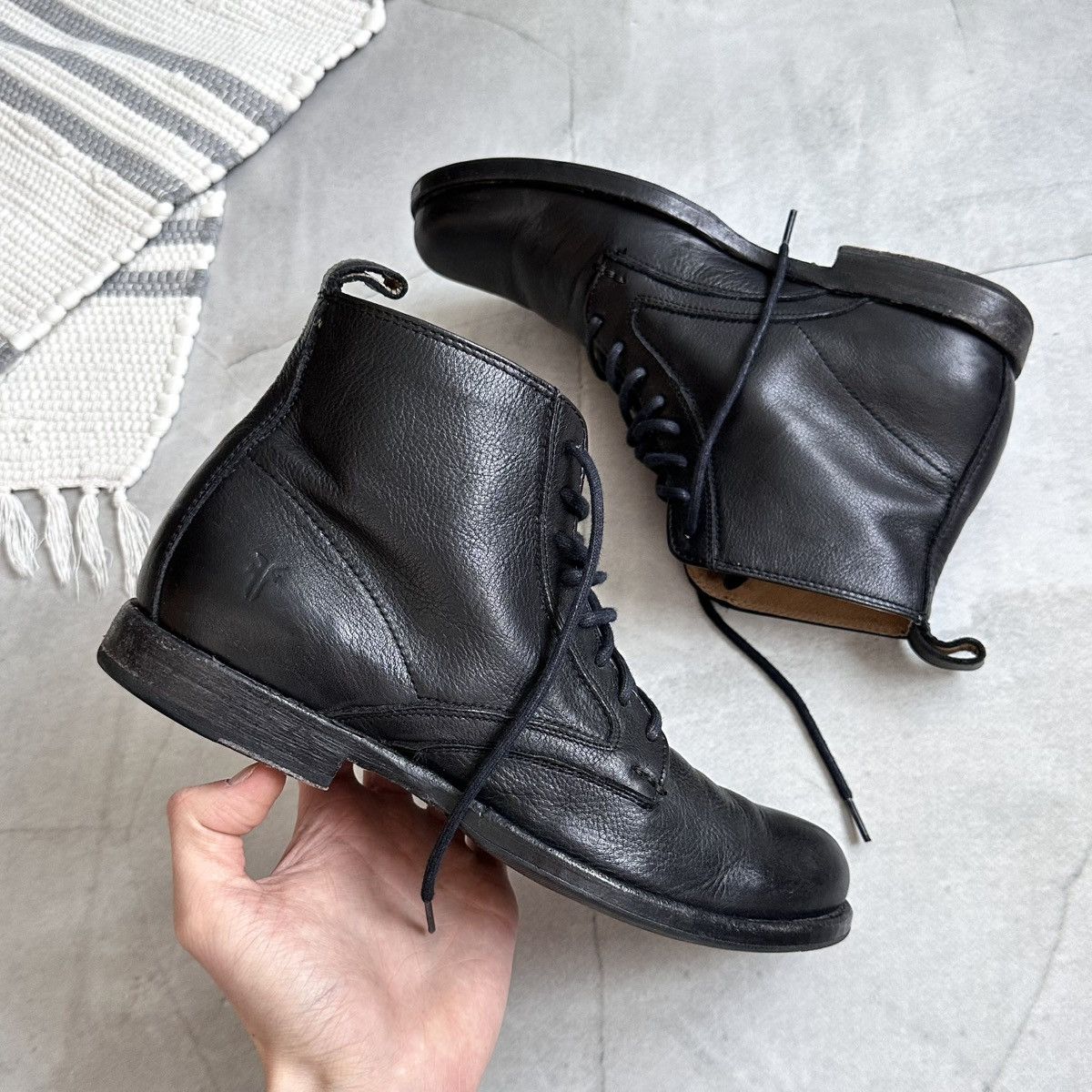 Dirk Bikkembergs Frye Phillip Lace Up Combat Biker Boots Viberg Vibe Size US 7.5 / EU 40-41 - 9 Thumbnail