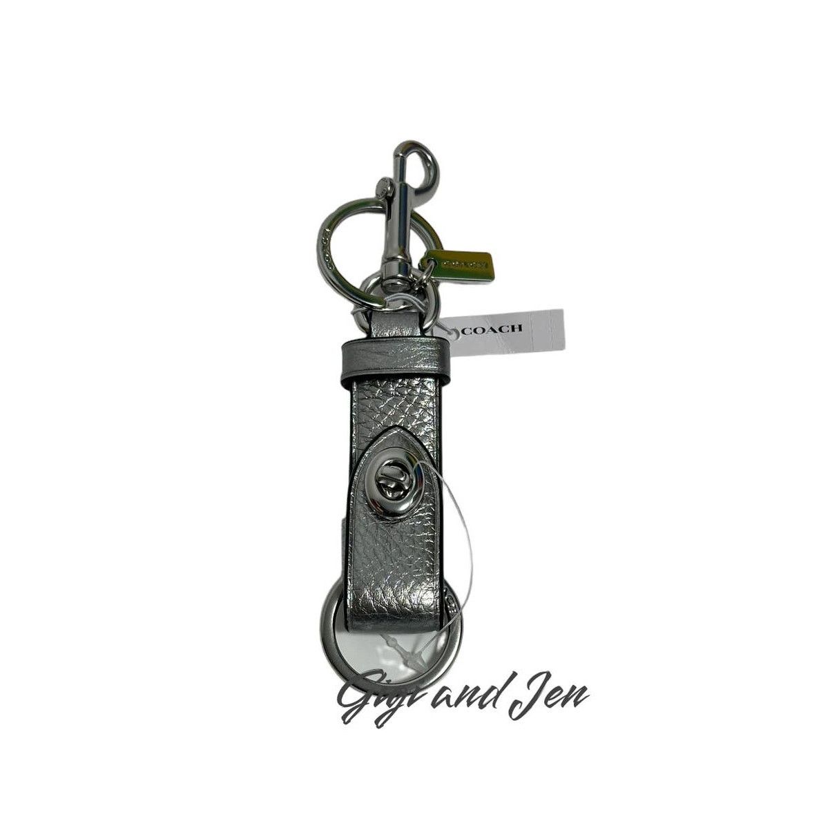 Coach Coach Trigger Snap Bag Charm Key Chain Silver Metallic Ash Size ONE SIZE - 1 Thumbnail