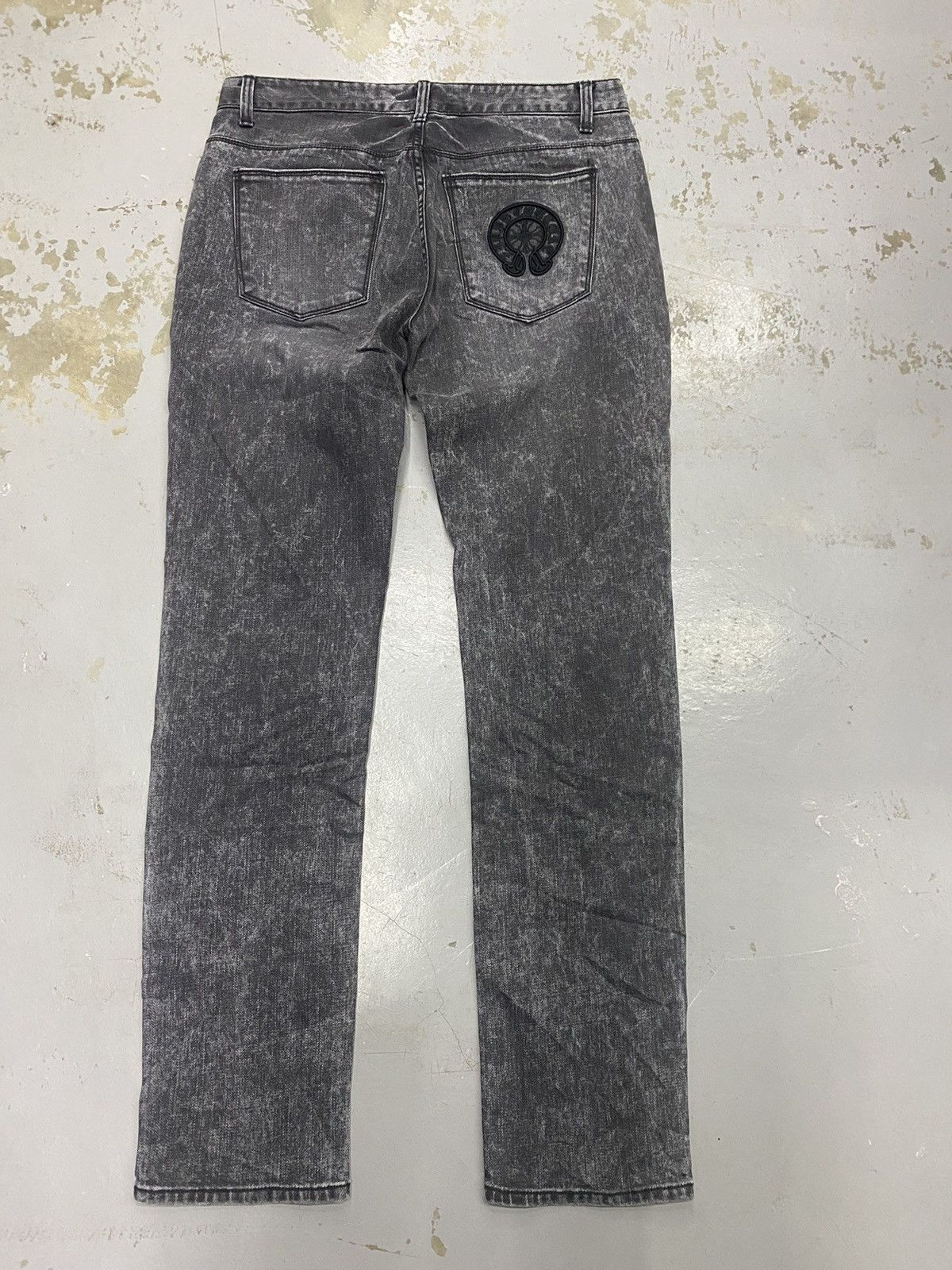 image of Distressed Denim Zippo Jeans Slim Fit Black Korean Distressed, Men's (Size 32)