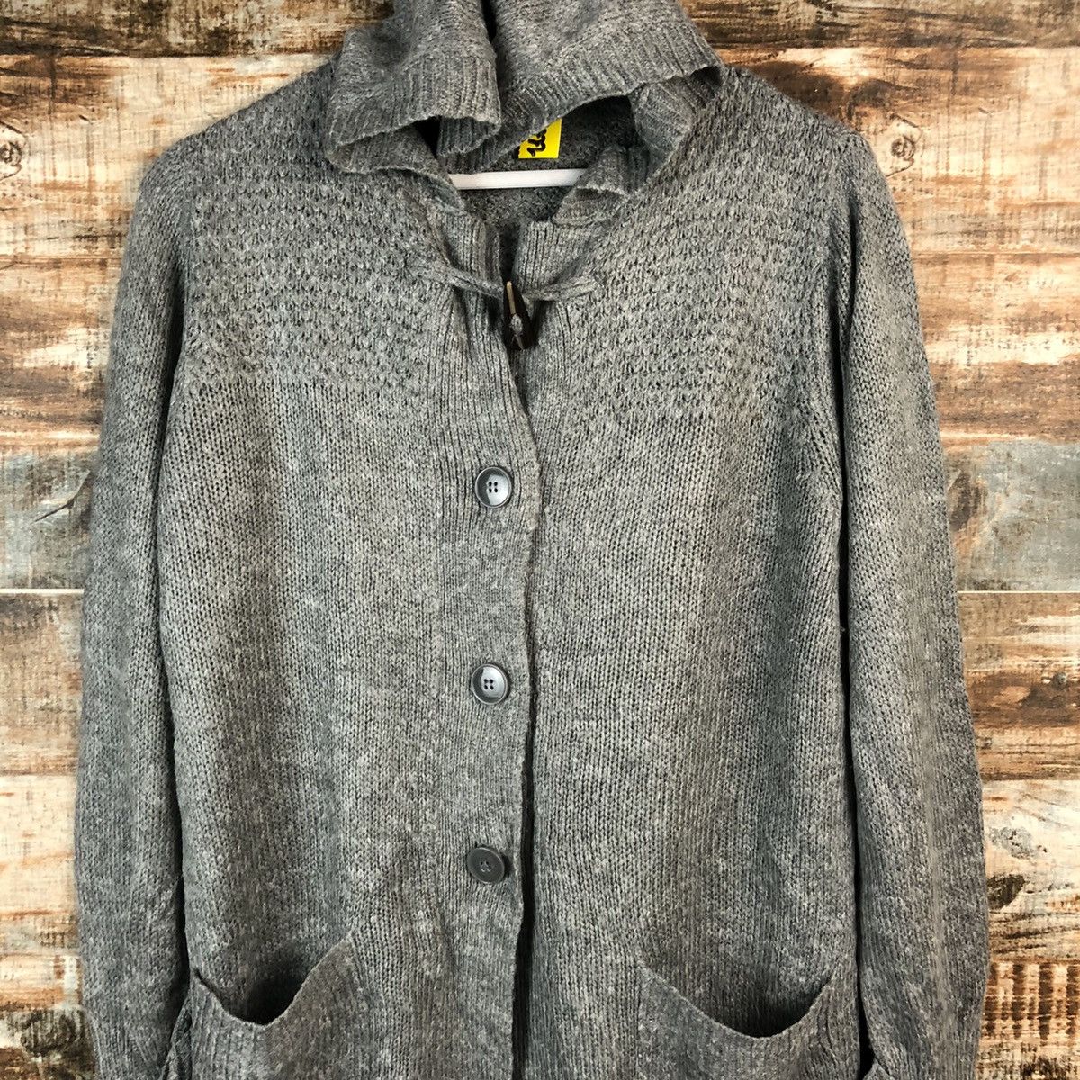 Homespun Knitwear Shoo La Reu Grey cardigan Knitwear #A2222 Size US L / EU 52-54 / 3 - 5 Thumbnail