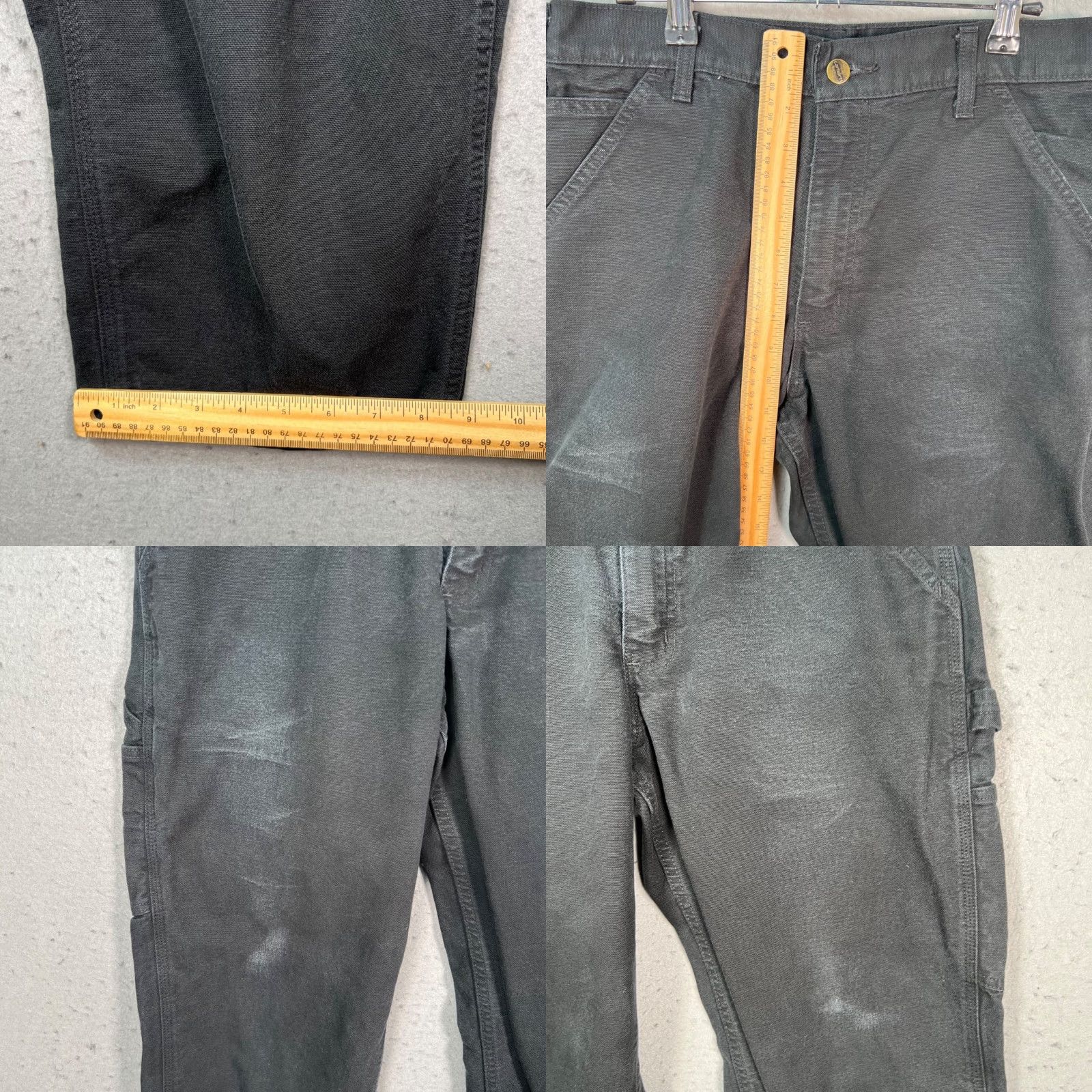 Carhartt Carhartt Mens Pants Carpenter 32x25 Black 100% Cotton Canvas 5-Pocket Logo Workwear Straight Inseam 25 in Mens Size US 32 / EU 48 - 8 Thumbnail
