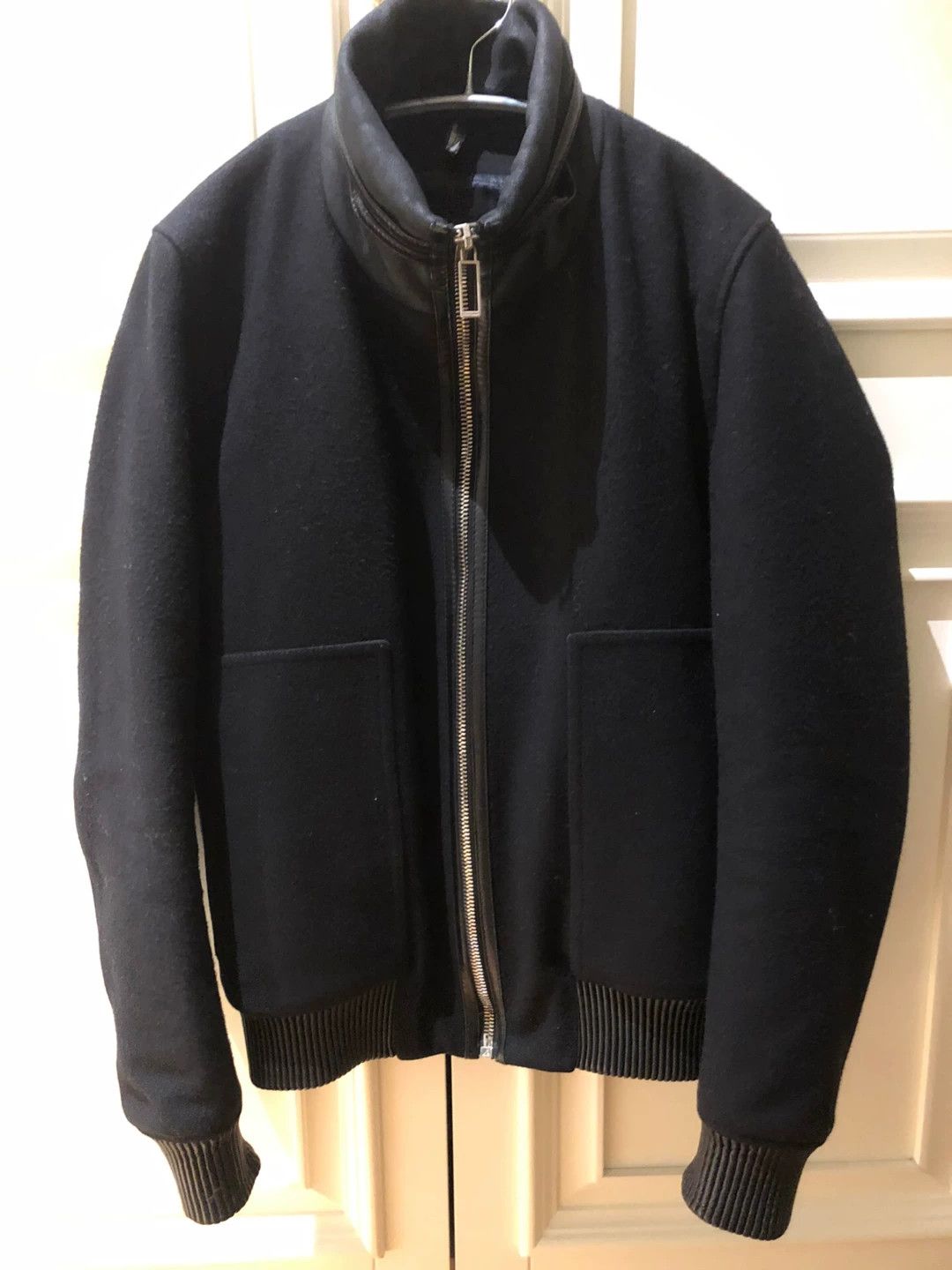 Dior Dior Homme Men's Wool Leather Trim Jacket Size US S / EU 44-46 / 1 - 1 Thumbnail
