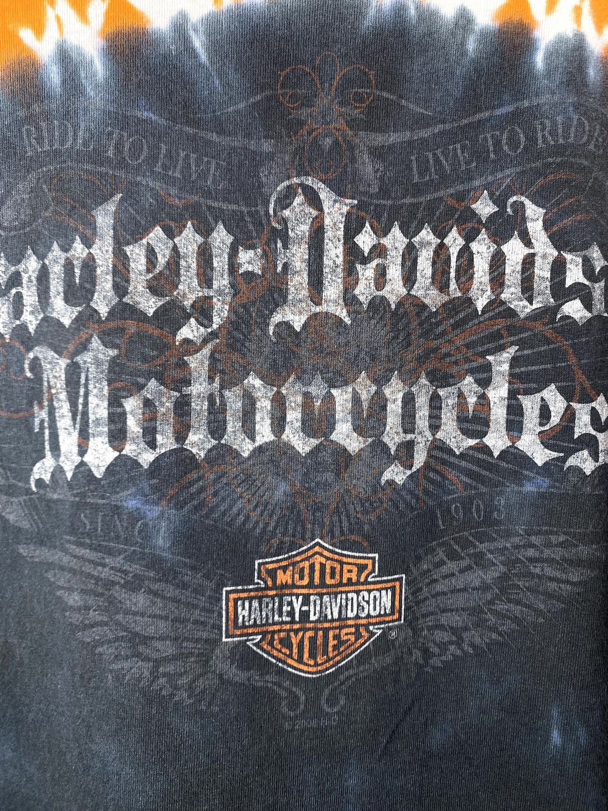 Band Tees Rare! Vintage Harley Davidson Liquid Blue Style T Shirt Size US L / EU 52-54 / 3 - 5 Thumbnail