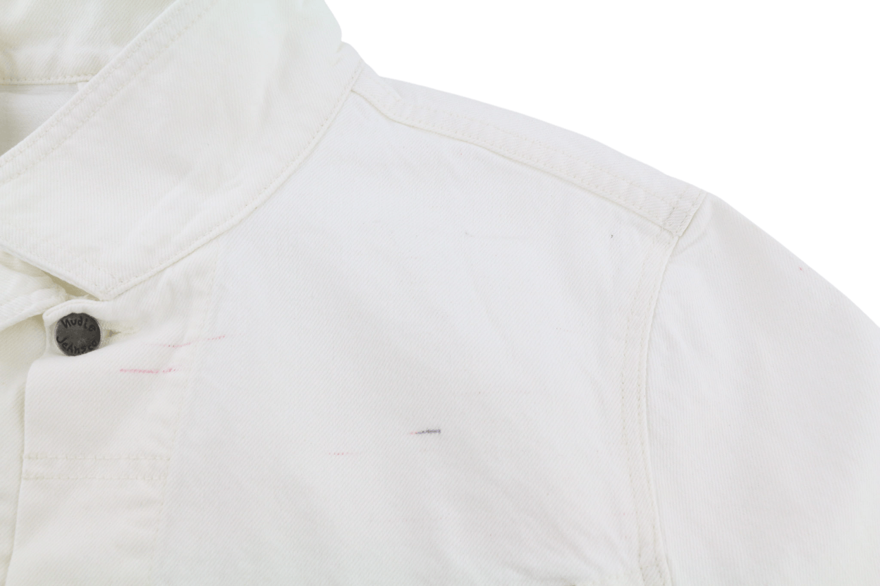 Nudie Jeans PERRY L White Denim Jacket 81612 Size US L / EU 52-54 / 3 - 6 Thumbnail