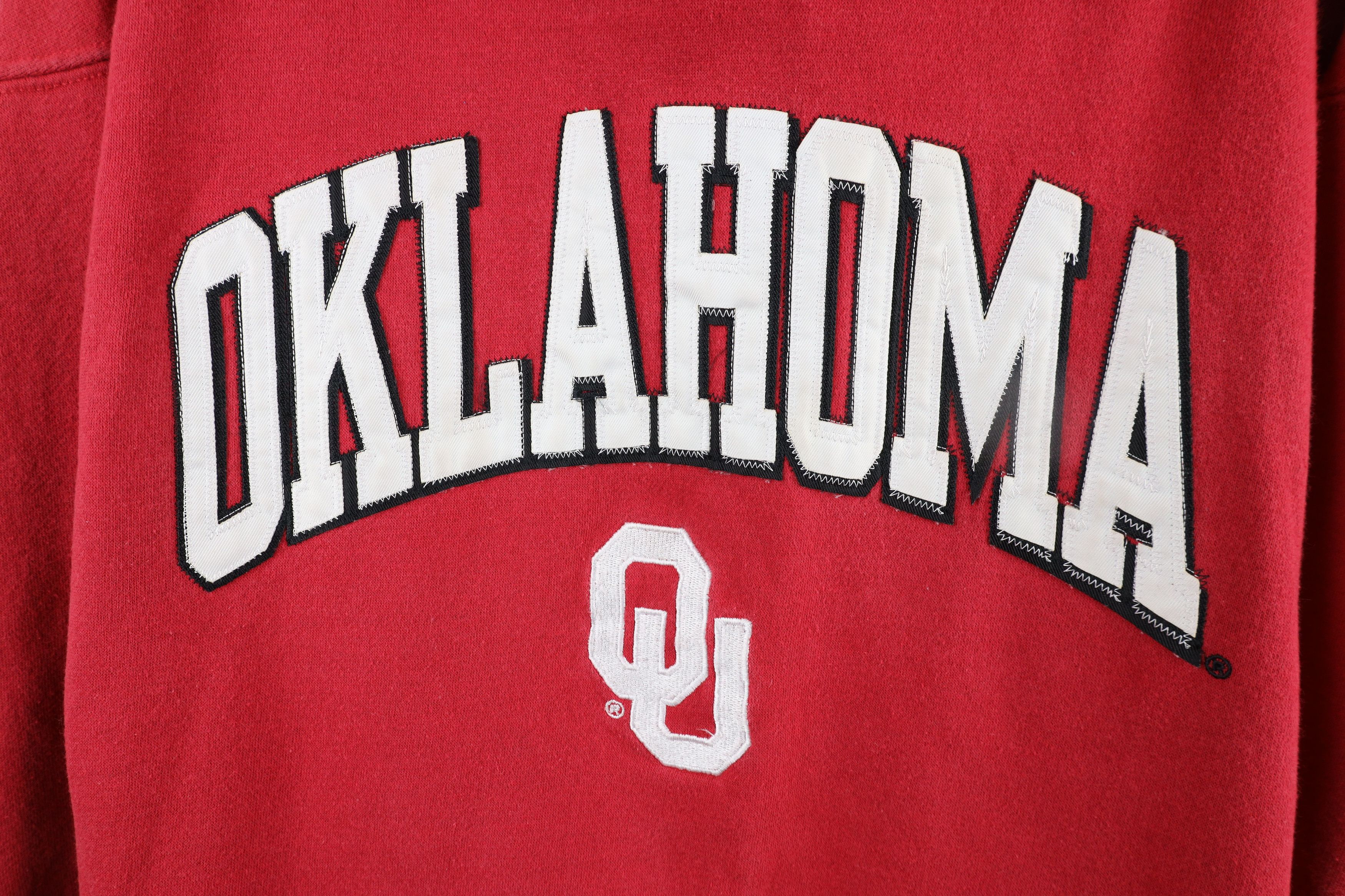 Vintage Vintage 90s Spell Out Oklahoma University Hoodie Sweatshirt Size US L / EU 52-54 / 3 - 4 Thumbnail