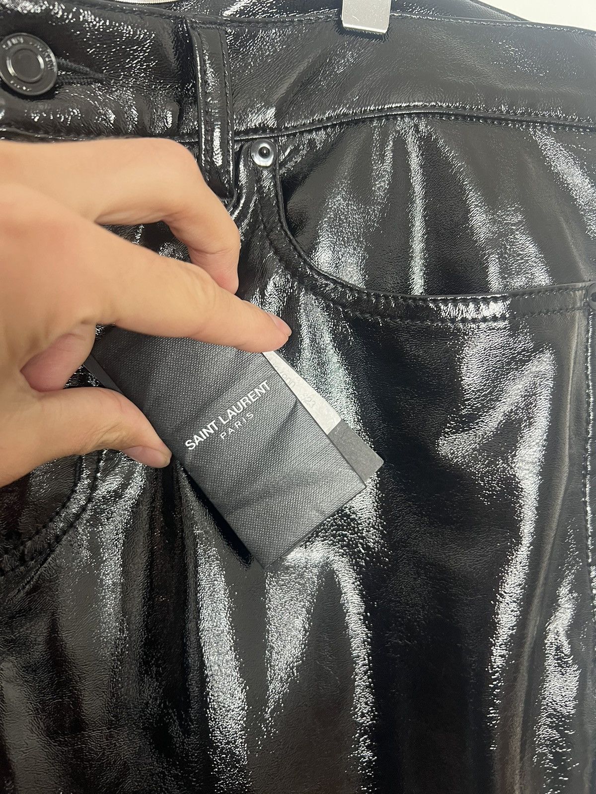 Saint Laurent Paris Bnwt Lacquered Pants Size US 31 - 3 Thumbnail