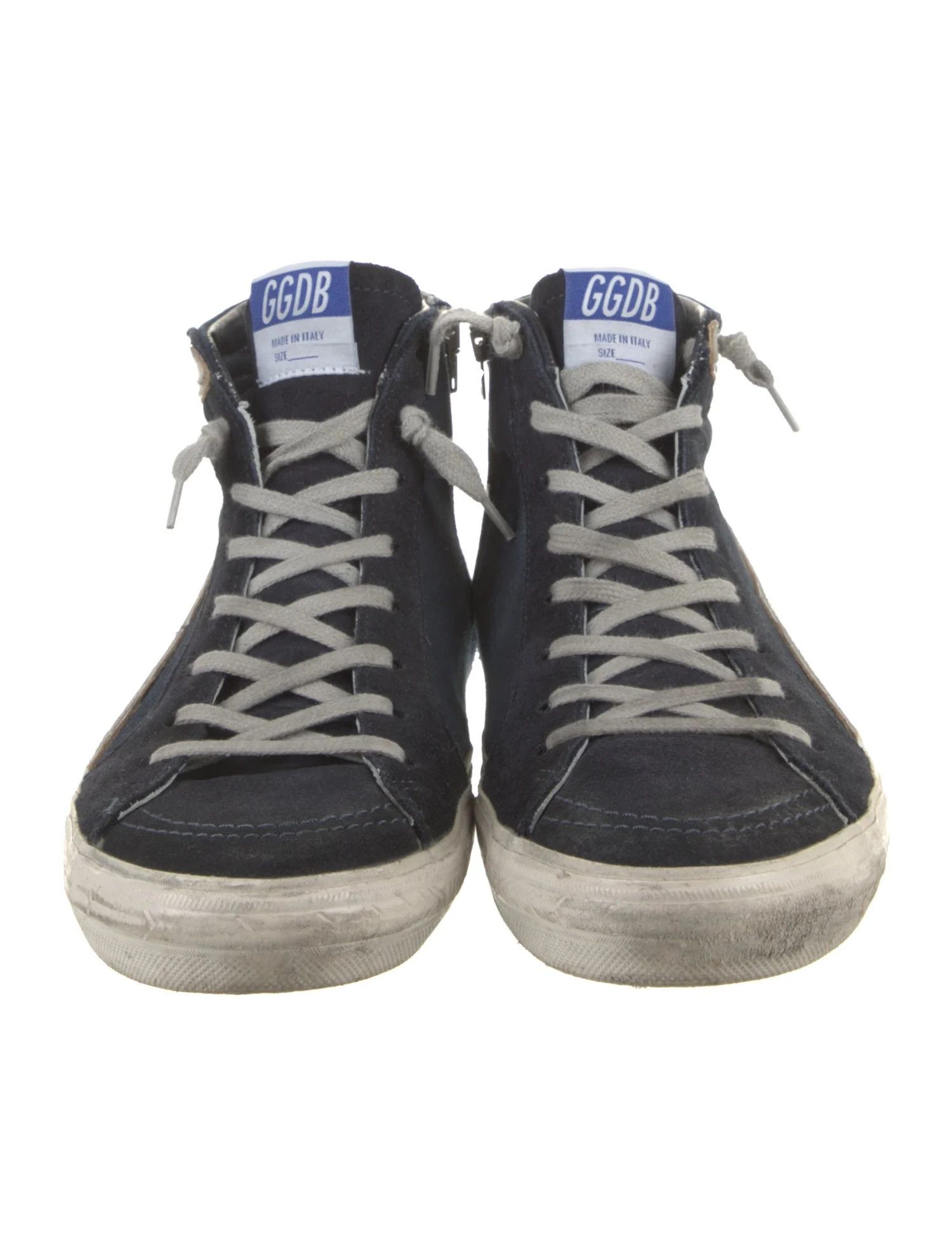 Golden Goose o1w1db10425 Slide Denim High Top Sneakers in Blue/White Size US 9 / EU 42 - 4 Thumbnail