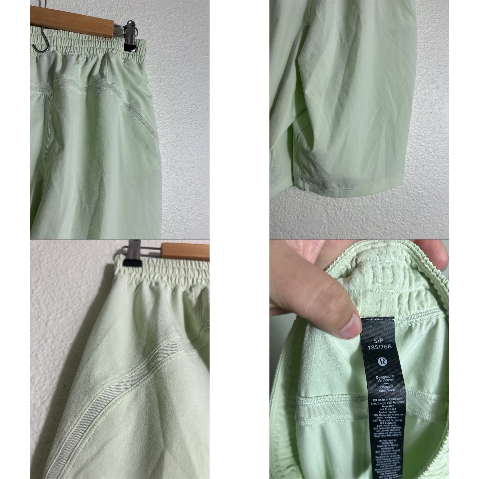 Lululemon Lululemon Pace Breaker Shorts Men Small Lime Green 27x10 Athletic Drawstring Lined Spring Summer" Size US 29 - 9 Thumbnail