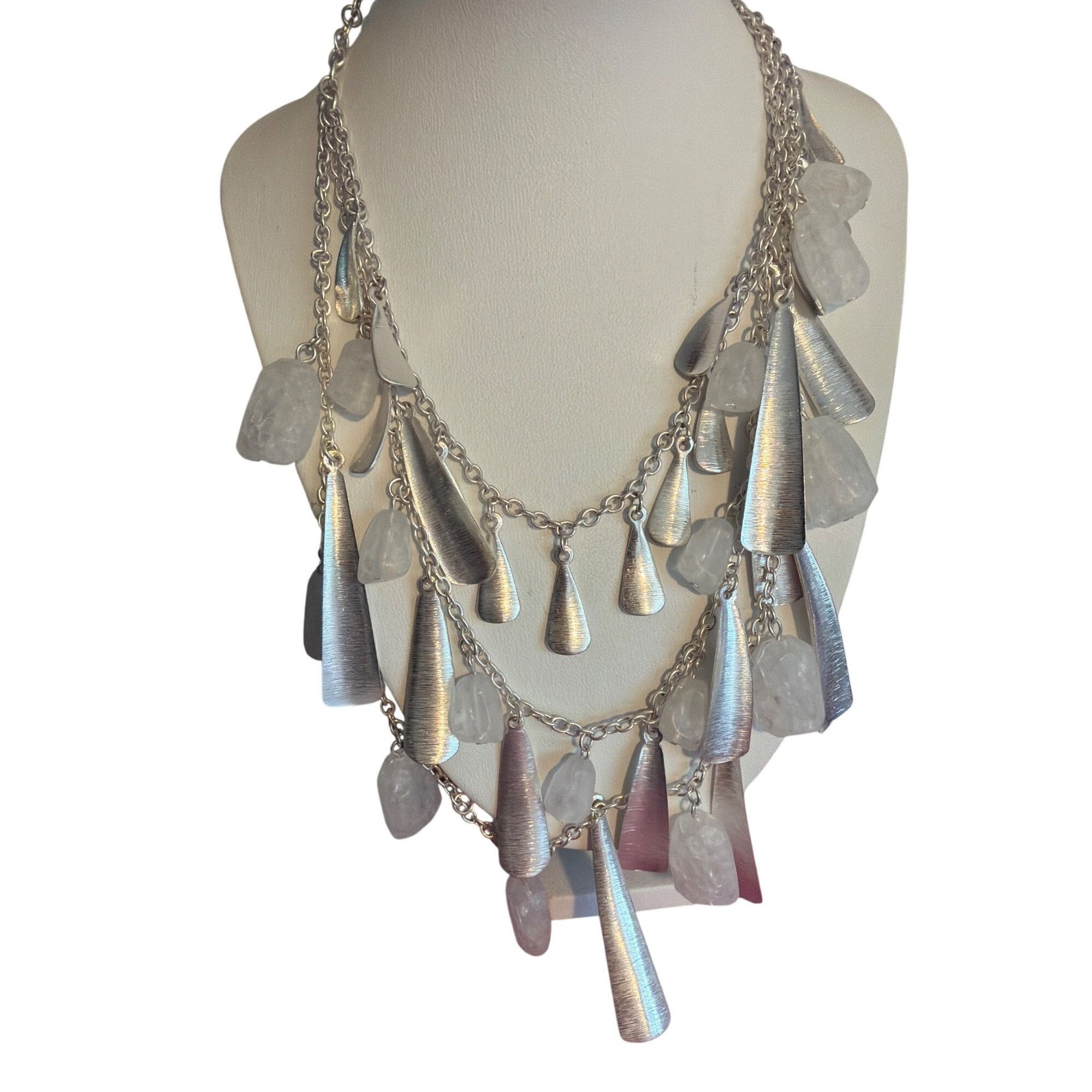 Other Premier Designs Silver Plated Beach Glass Necklace Opaque Be Size ONE SIZE - 1 Thumbnail
