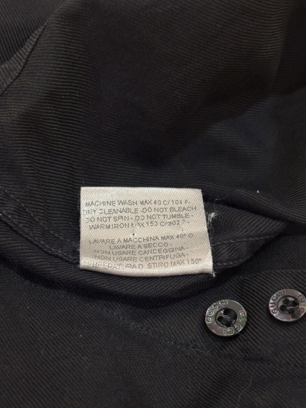 Gucci Gucci Black Cotton Shirt Size 41/16 Italy Long Cuffs Size US L / EU 52-54 / 3 - 20 Thumbnail