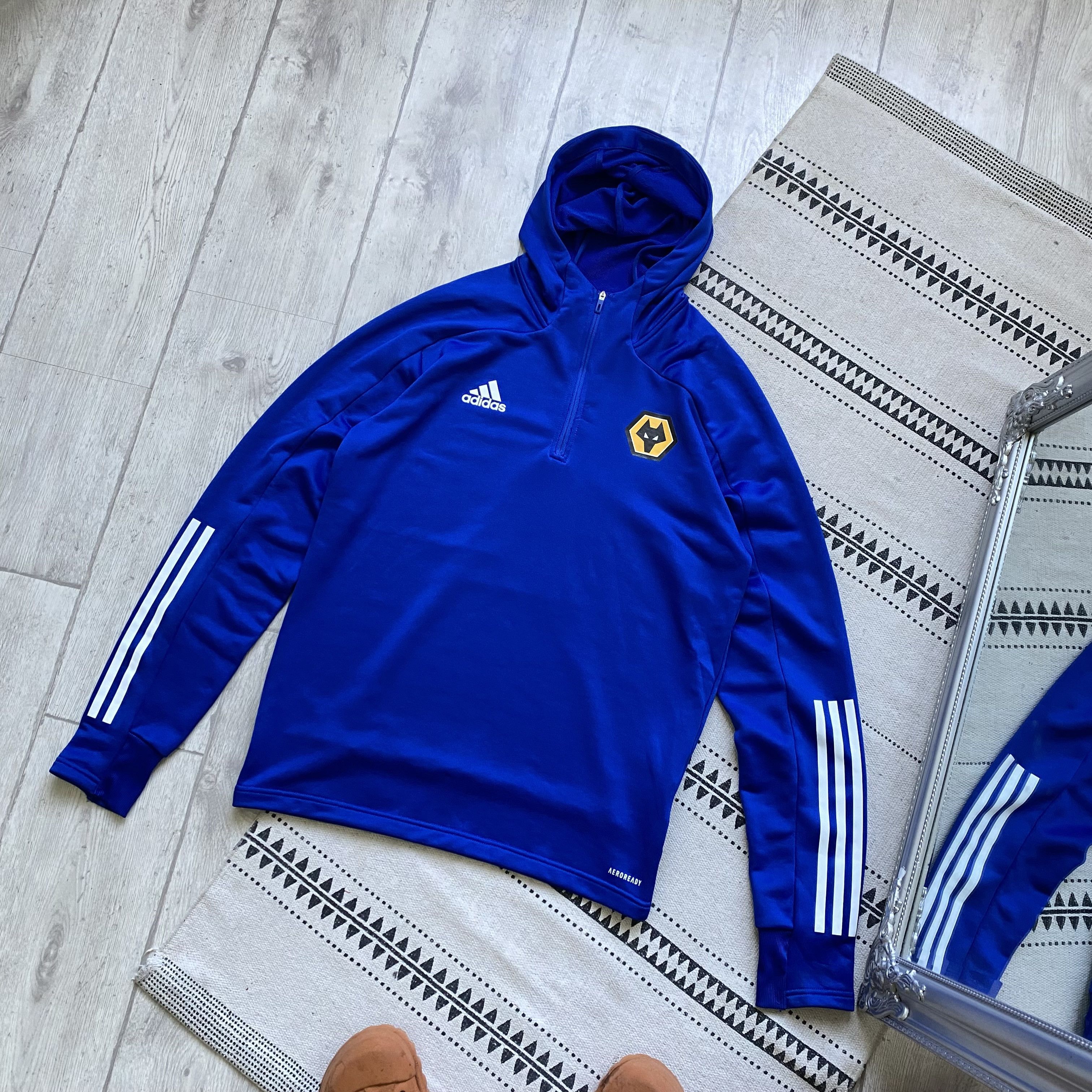 Adidas ⚽️ Adidas Wolverhampton jersey soccer training hoodie wolves Size US M / EU 48-50 / 2 - 4 Thumbnail