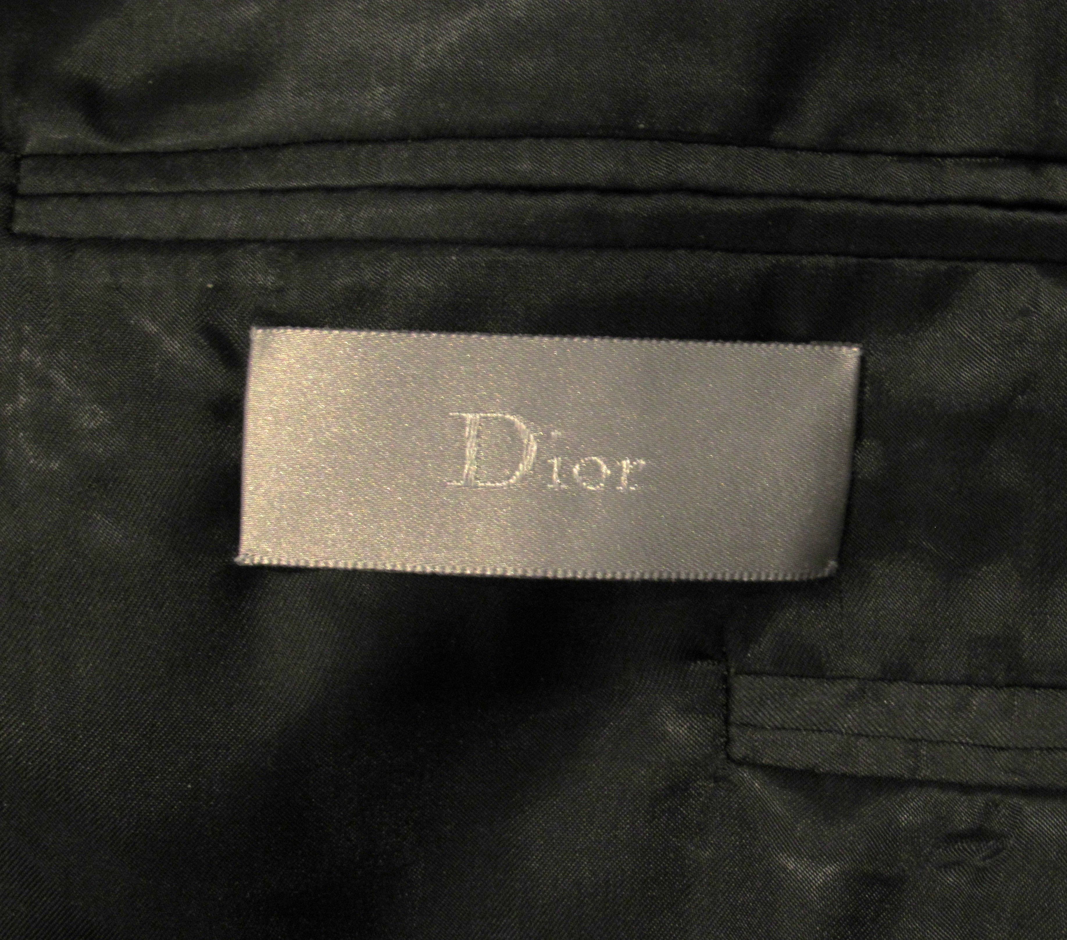 Dior × Hedi Slimane DIOR HOMME SLIMANE ERA TUXEDO / SMOKING JACKET Size 44R - 3 Thumbnail