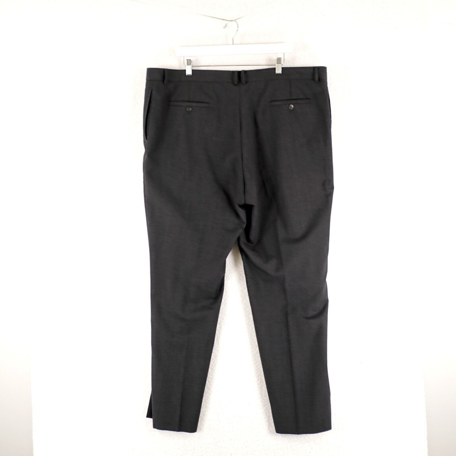 Pronto Uomo Pronto Uomo Gray Flat Front High Rise Lined Partially Dress Size 44R - 4 Thumbnail