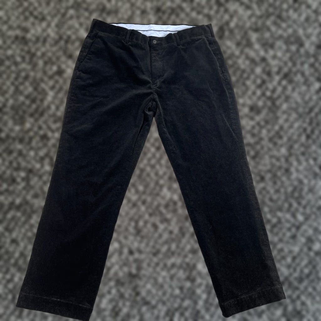 Polo Ralph Lauren VINTAGE Polo Ralph Lauren Pants Mens 38x30 Corduroy Straight Classic Fit Black 90s Size US M / EU 48-50 / 2 - 1 Thumbnail