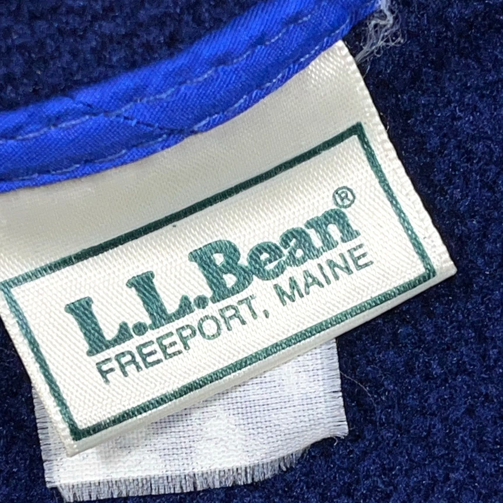 Vintage VINTAGE L.L.Bean Sweater Shirt Men Large Navy Blue Fleece Pullover Snap T 90s Adult Size US L / EU 52-54 / 3 - 5 Thumbnail