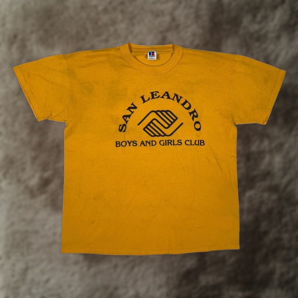 Russell Athletic VINTAGE Russell Athletic Boys & Girls Club T-Shirt Mens Large Gold Shirt Adult Large Gold Russell Athletic USA Made Size US L / EU 52-54 / 3 - 1 Thumbnail