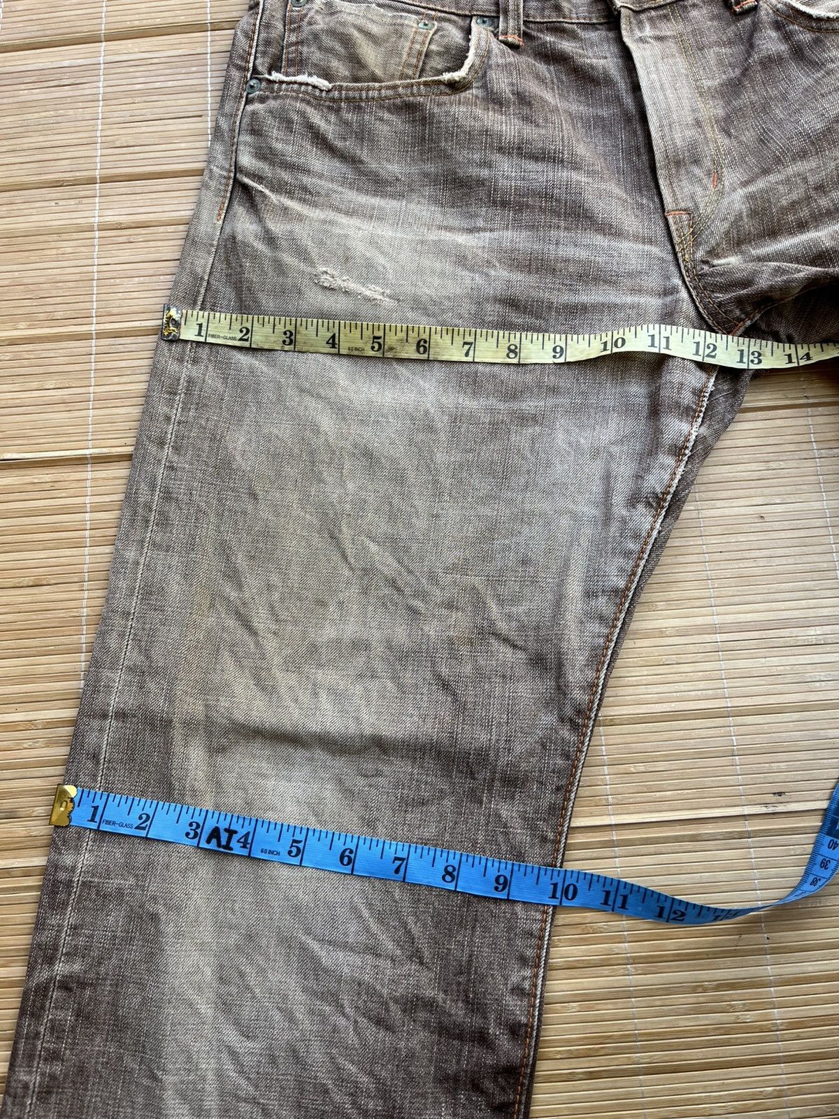 Edwin Vintage Edwin 505zx selvedge denim distress Size US 35 - 21 Thumbnail