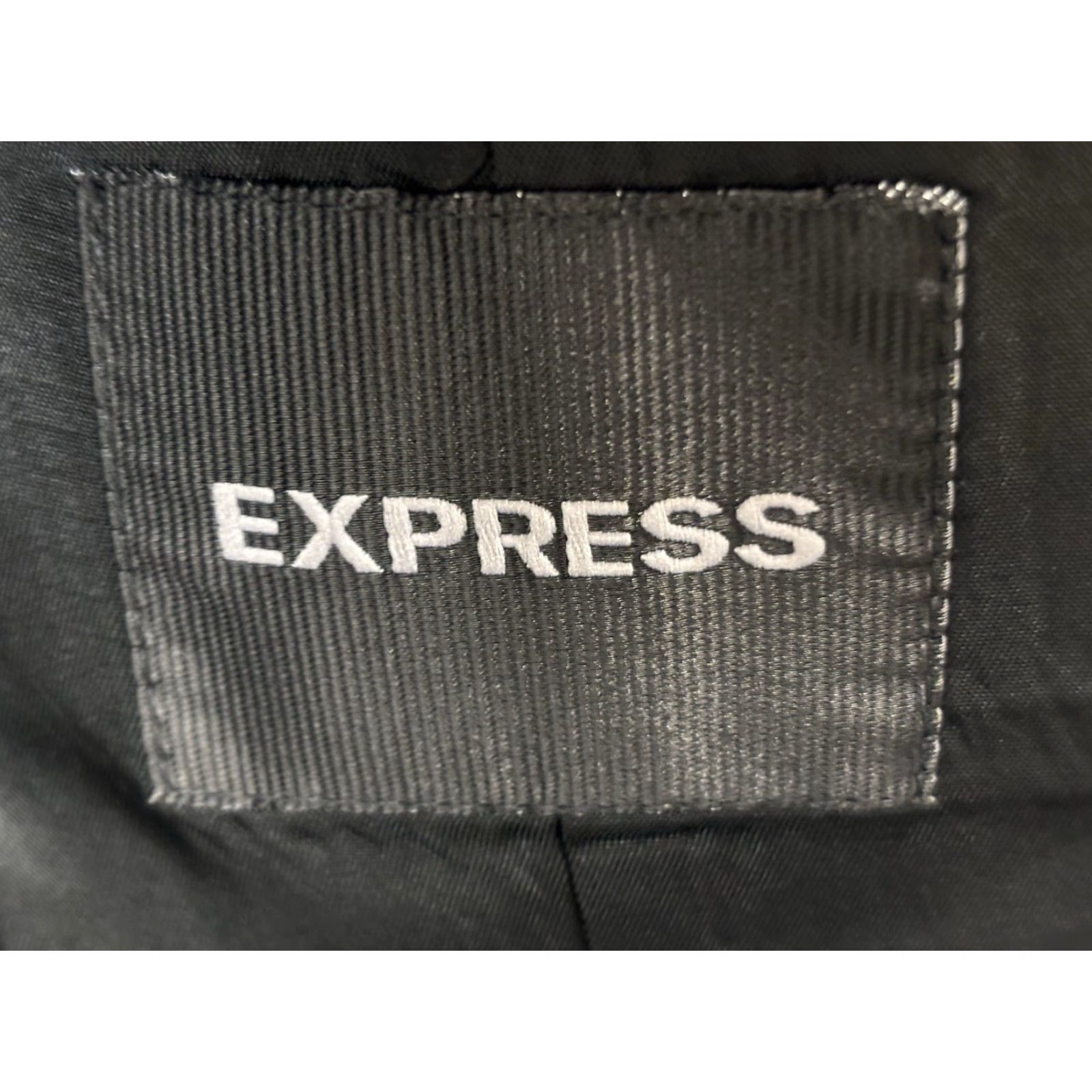 Express EXPRESS Black Blazer Jacket 40R Mens Classic Wool Solid Business Career Size 40R - 6 Thumbnail