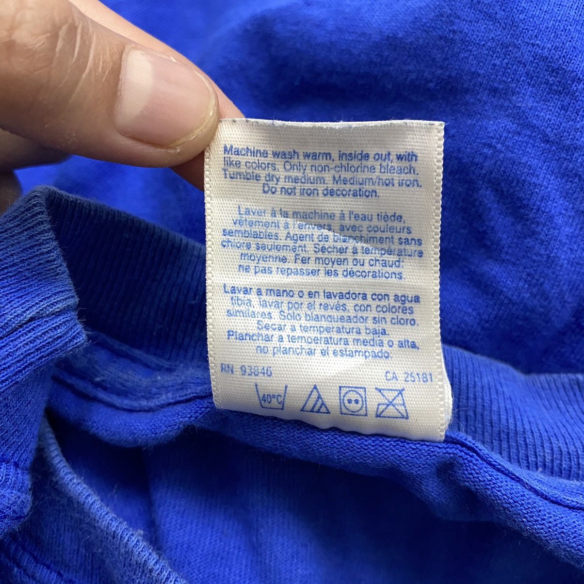 Vintage Vintage BAGAGA.ONE Logo Print Design Long Sleeve Blue Shirt Size US L / EU 52-54 / 3 - 8 Thumbnail