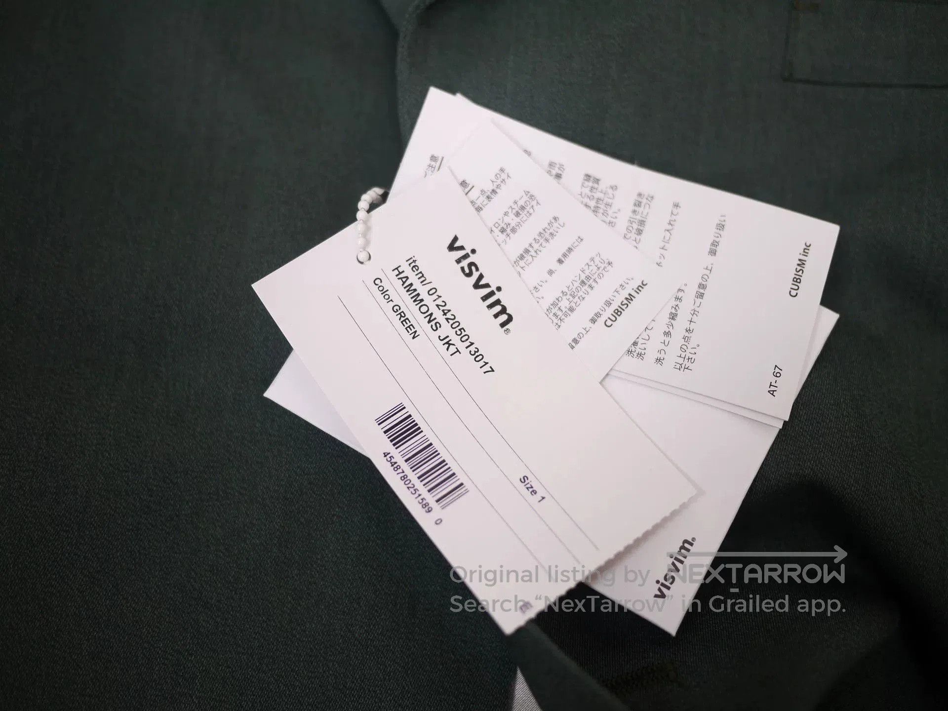 Visvim visvim hammons jacket in green color. Size US S / EU 44-46 / 1 - 7 Thumbnail