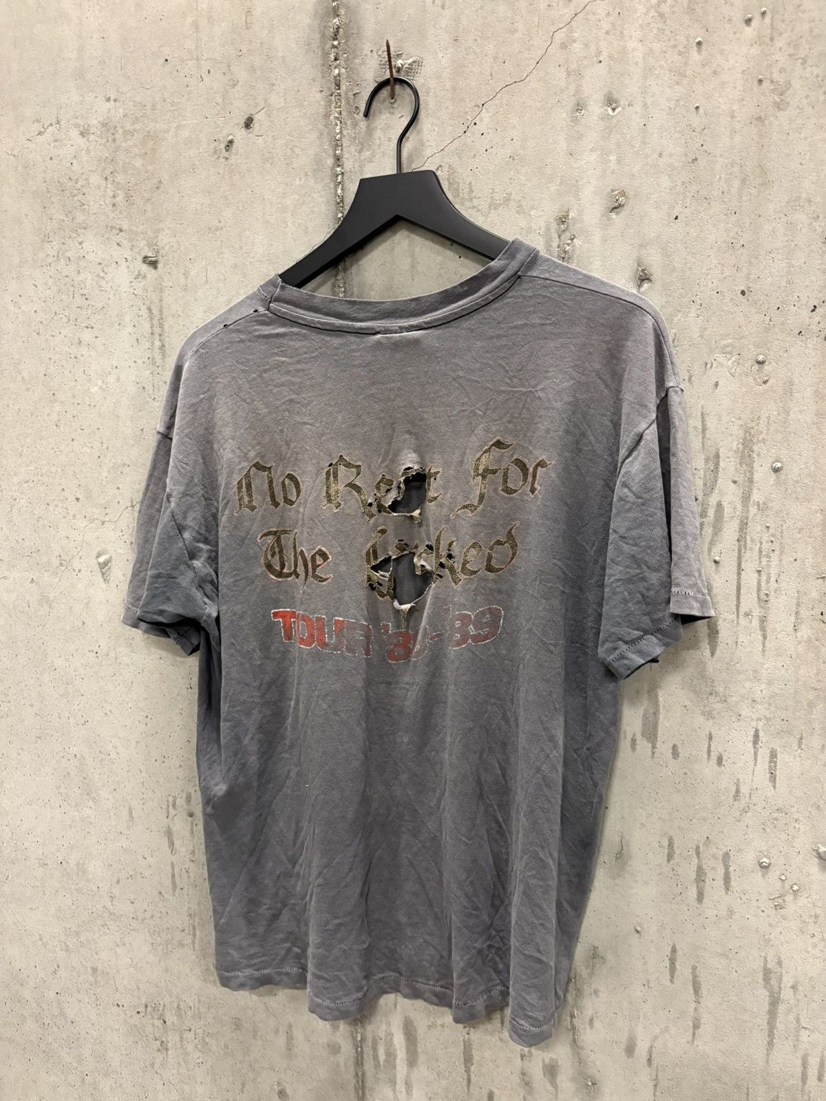 Band Tees Vintage Ozzy No Rest Wicked Shirt Thrashed Fade Grunge Band Size US L / EU 52-54 / 3 - 5 Thumbnail
