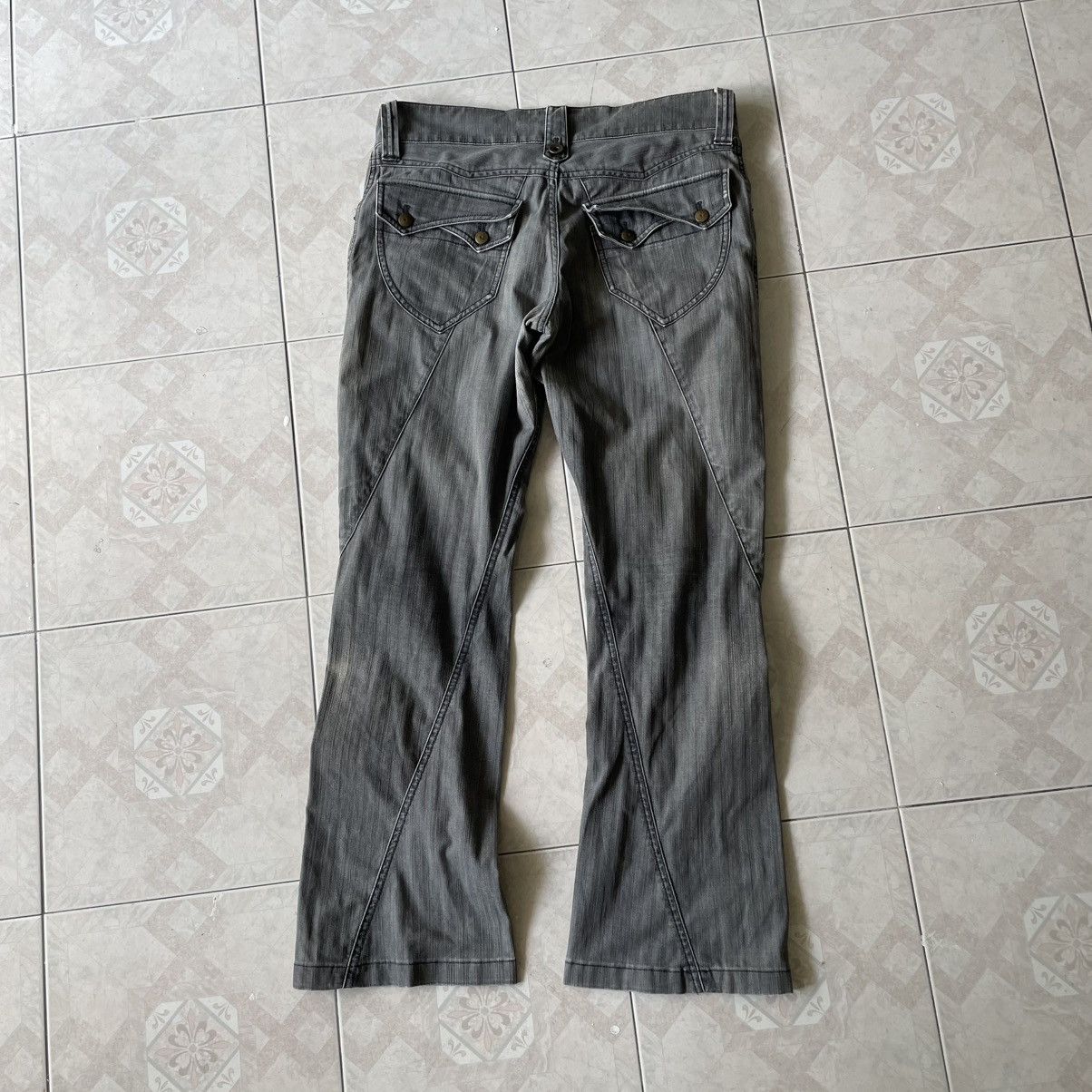 Michel Klein Flare Jeans MK Klein Herringbones Boot Cut 8 🍒 Size US 34 / EU 50 - 8 Thumbnail