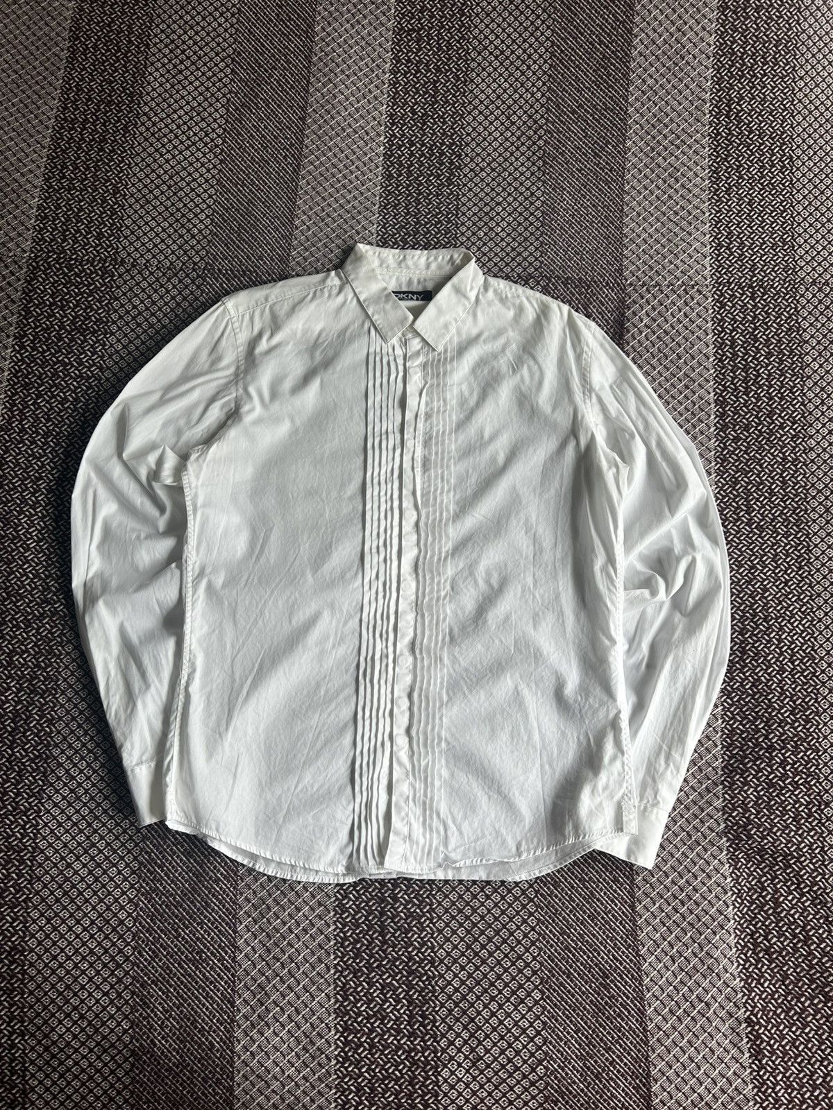 DKNY DKNY Classic White Shirt Solid Style Size Medium Size US M / EU 48-50 / 2 - 1 Thumbnail