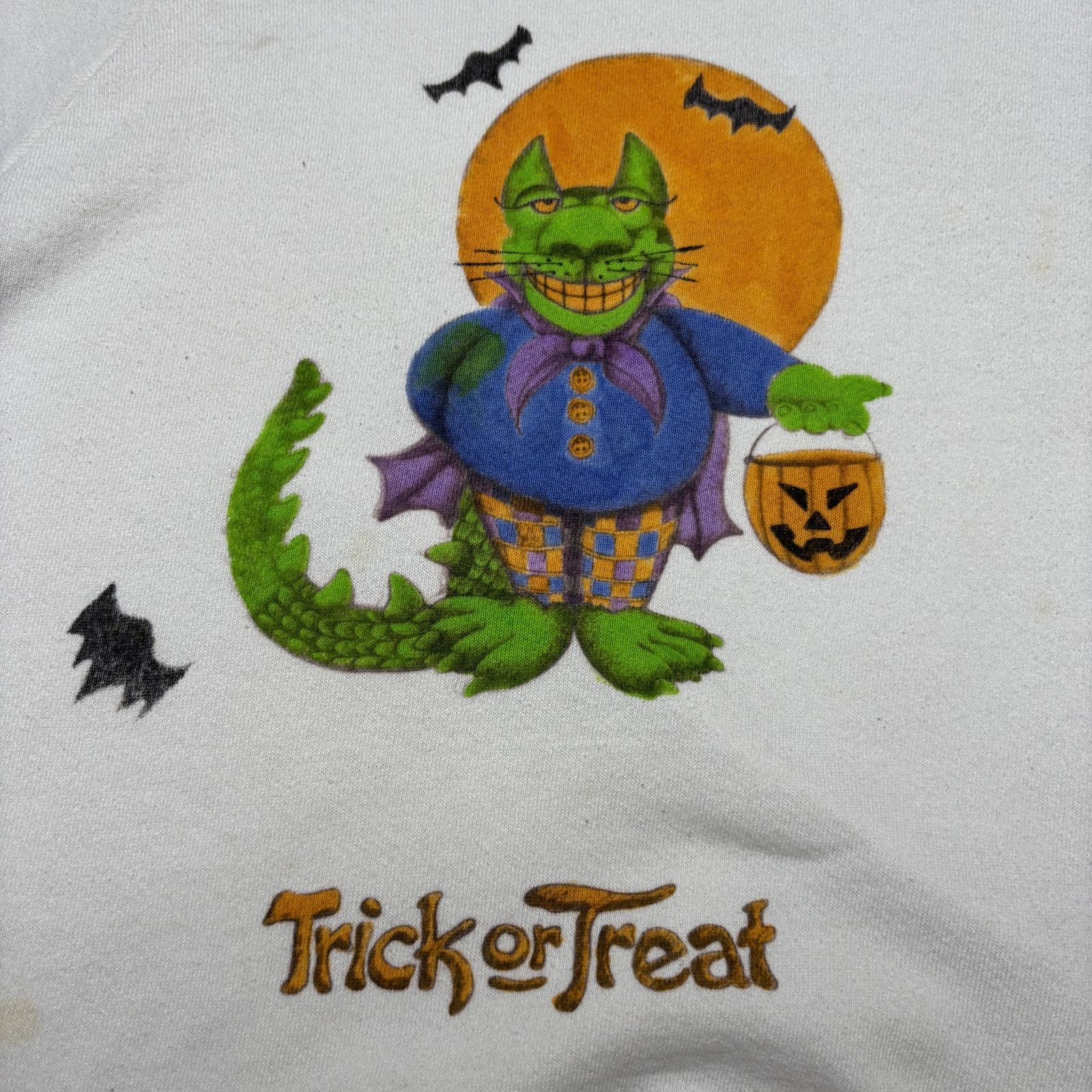 Vintage Vintage 80s Trick Or Treat Halloween Sweatshirt Small Size US S / EU 44-46 / 1 - 3 Thumbnail