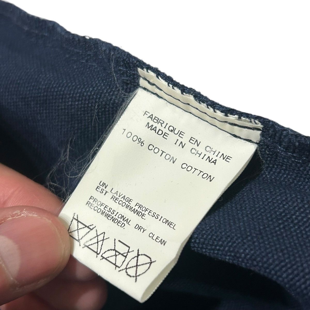 Yohji Yamamoto 729 Yohji Yamamoto bag tote navy cotton Paint design Size ONE SIZE - 10 Thumbnail