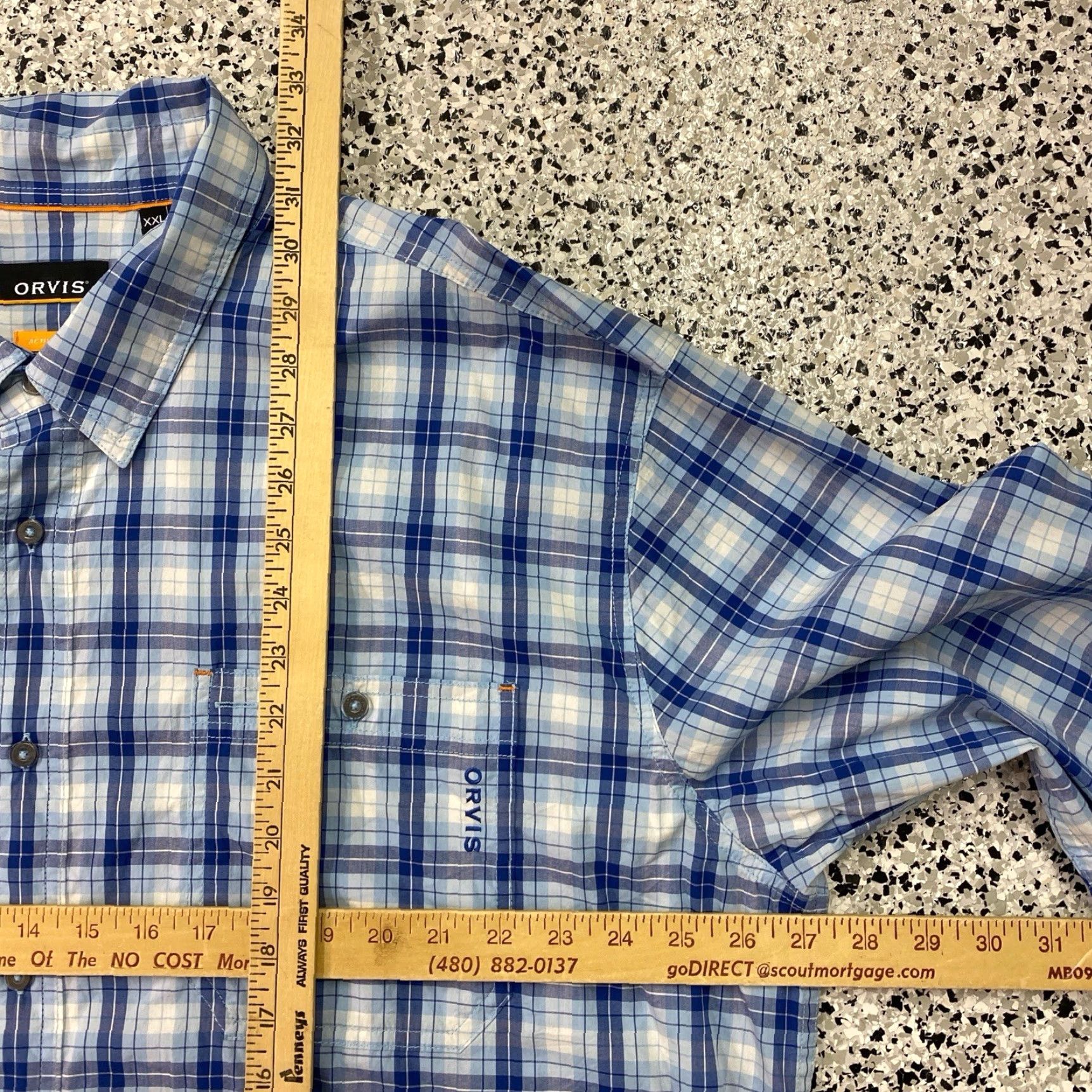 Orvis Orvis Flannel Shirt Mens XXL Multicolor Plaid Stretch Active Fit Button Up Size US XXL / EU 58 / 5 - 3 Thumbnail