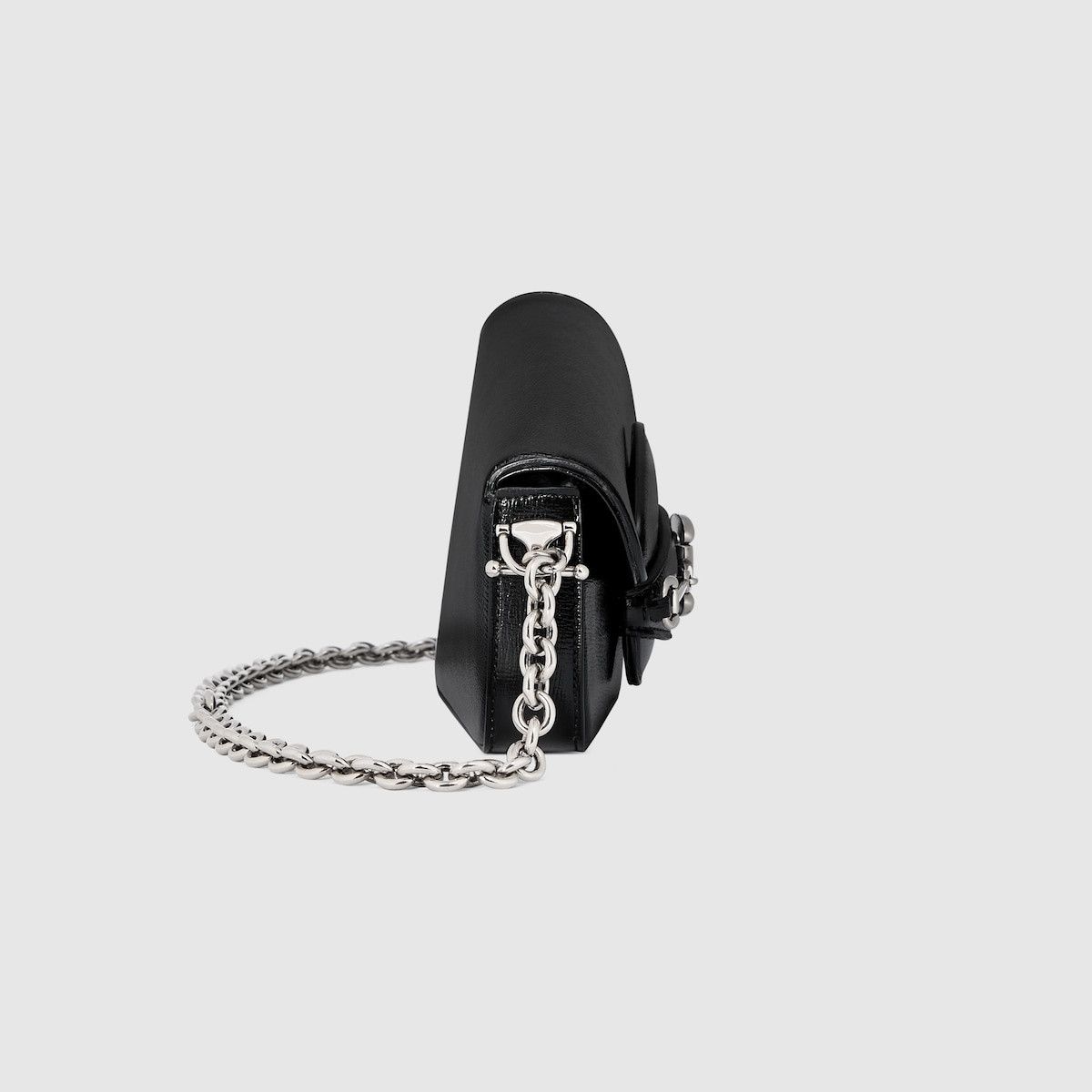 Gucci o1s1wg110225 Size: OS/ Horsebit Mini Shoulder Bag in Black Size ONE SIZE - 8 Thumbnail