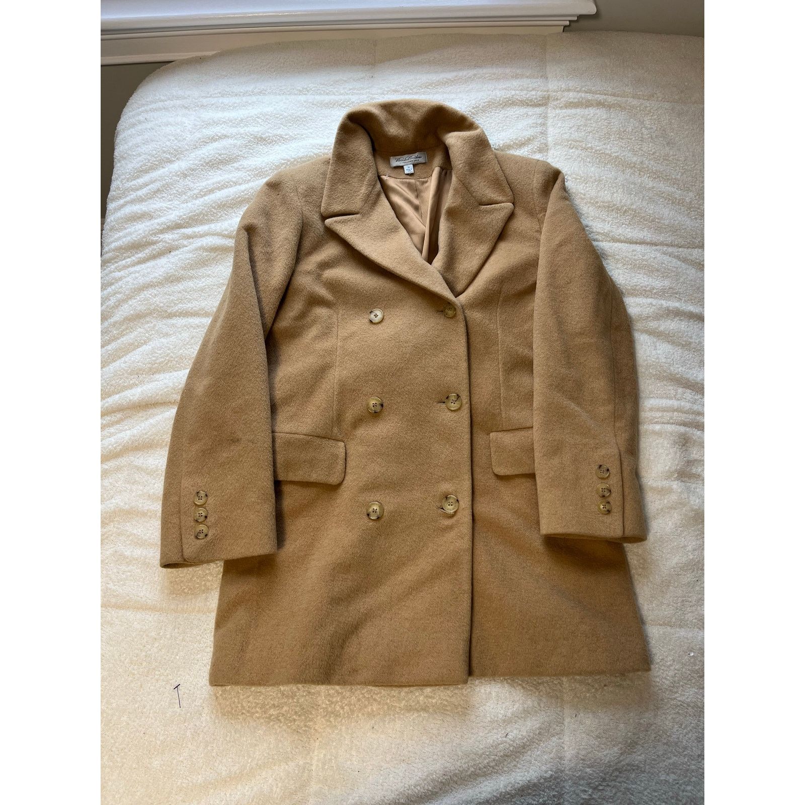 Brooks Brothers Vtg 90s Ralph Lauren Bergdorf Goodman women’s 12 Wool Trench Size XL / US 12-14 / IT 48-50 - 1 Thumbnail