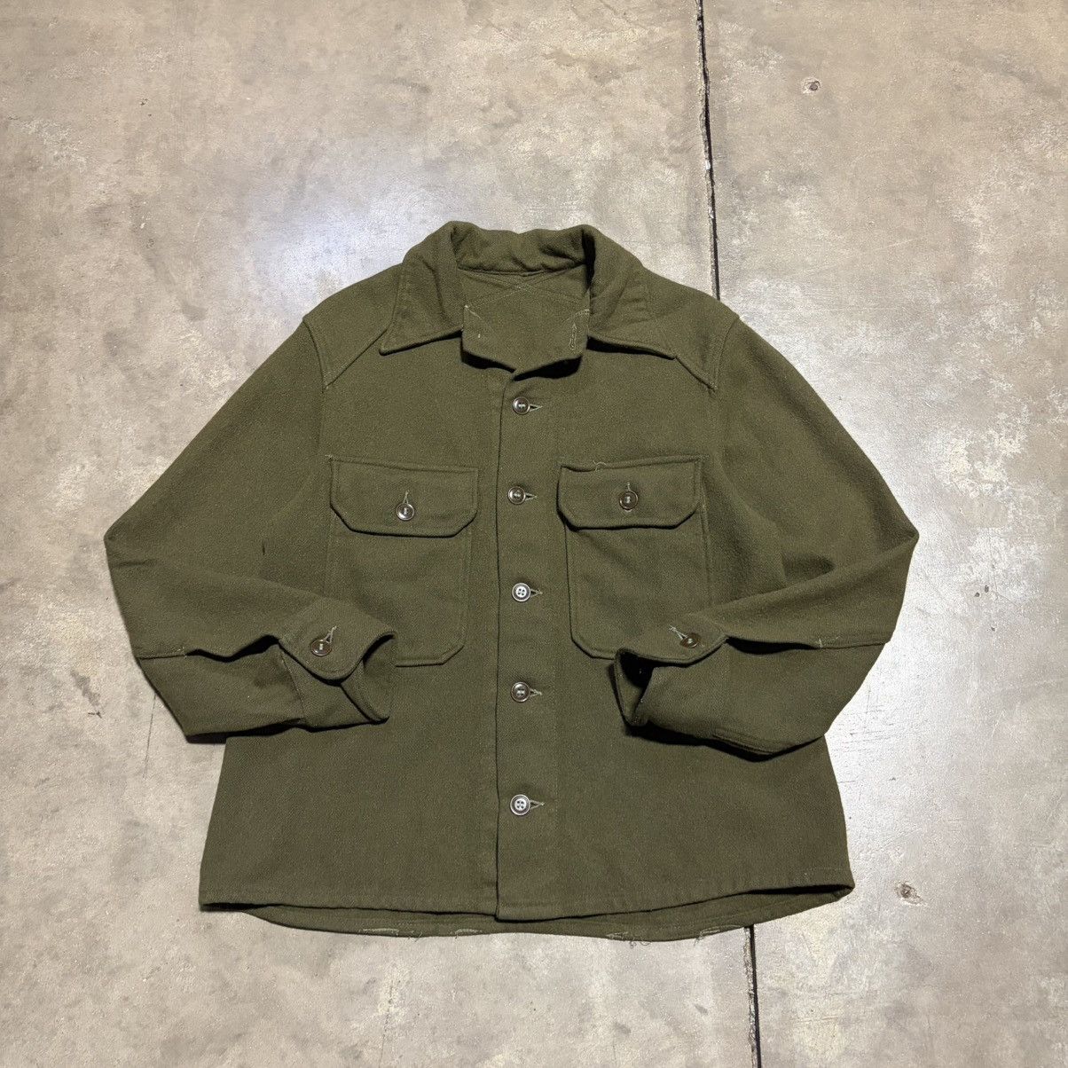 Vintage Vintage Wool Military Shirt Jacket CPO Mackinaw Hunting 80s Size US S / EU 44-46 / 1 - 9 Thumbnail
