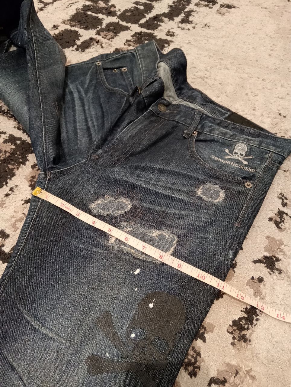 Roen Vintage Roen X Semantic Design Skulls Jeans Size US 35 - 21 Thumbnail