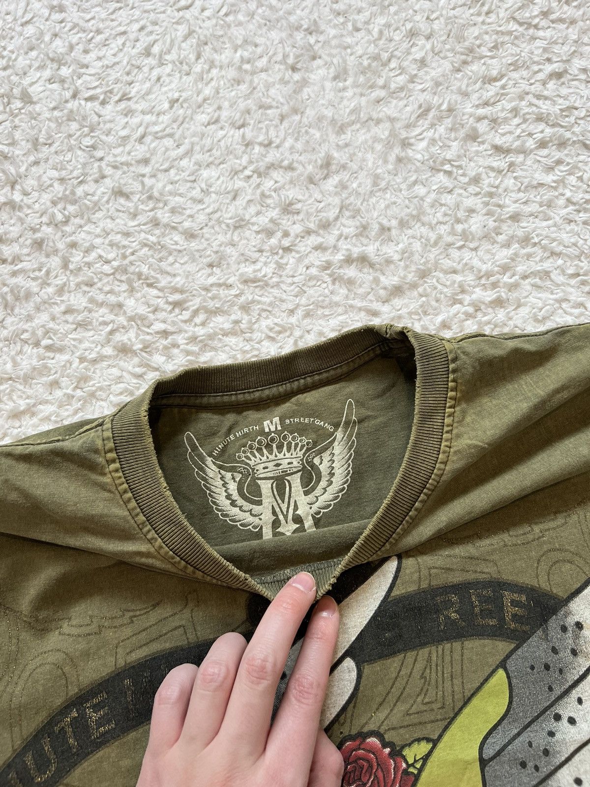 Affliction × Vintage T-shirt Minute Mirth Skull Affliction Vintage Size US M / EU 48-50 / 2 - 5 Thumbnail