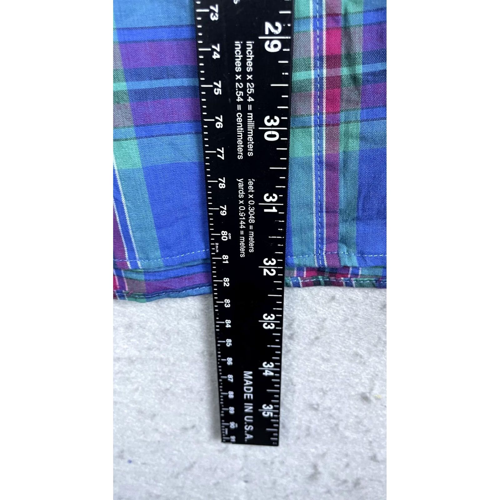 Sears VINTAGE The Men's Store At Sears Shirt Mens 2XL Blue Plaid Short Sleeve Button Size US XXL / EU 58 / 5 - 4 Thumbnail