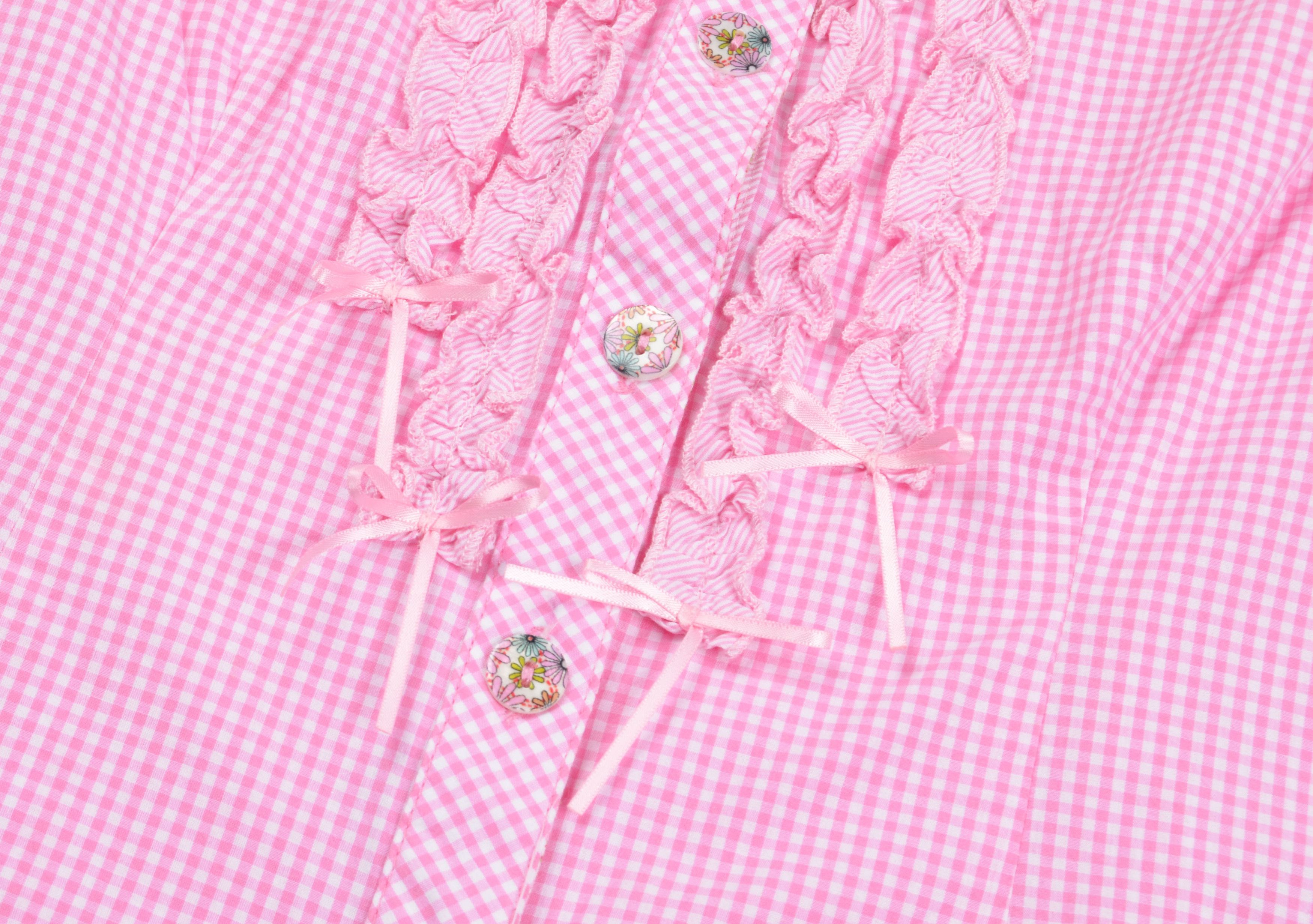 Vintage Kruger Y2K Checkered Baby Doll Austrian Cottagecore Shirt Size S / US 4 / IT 40 - 7 Thumbnail