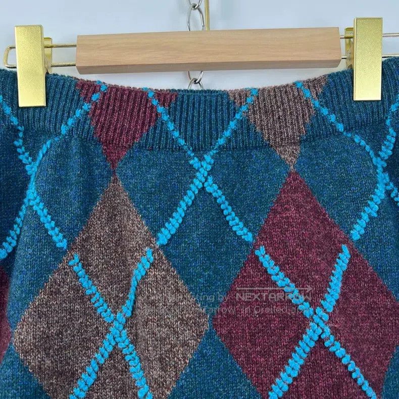 Chanel Chanel 24A colour-blocked diamond plaid cashmere knitted s Size 24" / US 00 / IT 34 - 6 Thumbnail