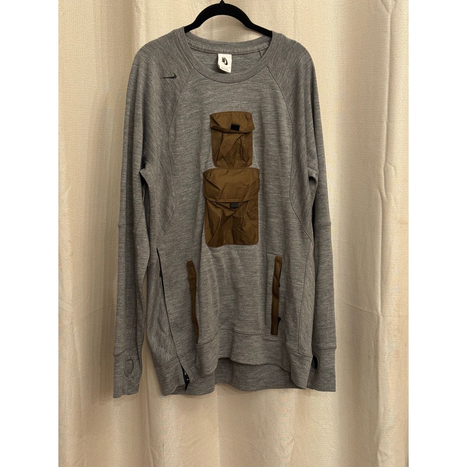 Nike Nikelab AAE 1.0 Crew Dark Grey Heather & Hazel Rush m L Size US XL / EU 56 / 4 - 1 Thumbnail