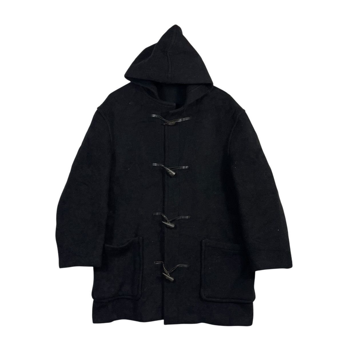 Gloverall Gloverall Made In England Black Wool Duffle Coat Hooded Size US L / EU 52-54 / 3 - 1 Thumbnail