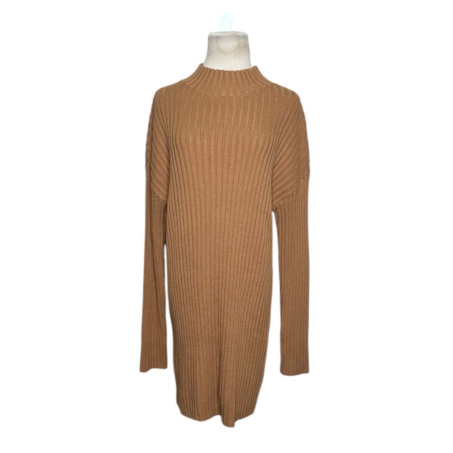 BP. BP brown knit long sleeves sweater mini dress size Small Size S / US 4 / IT 40 - 1 Thumbnail