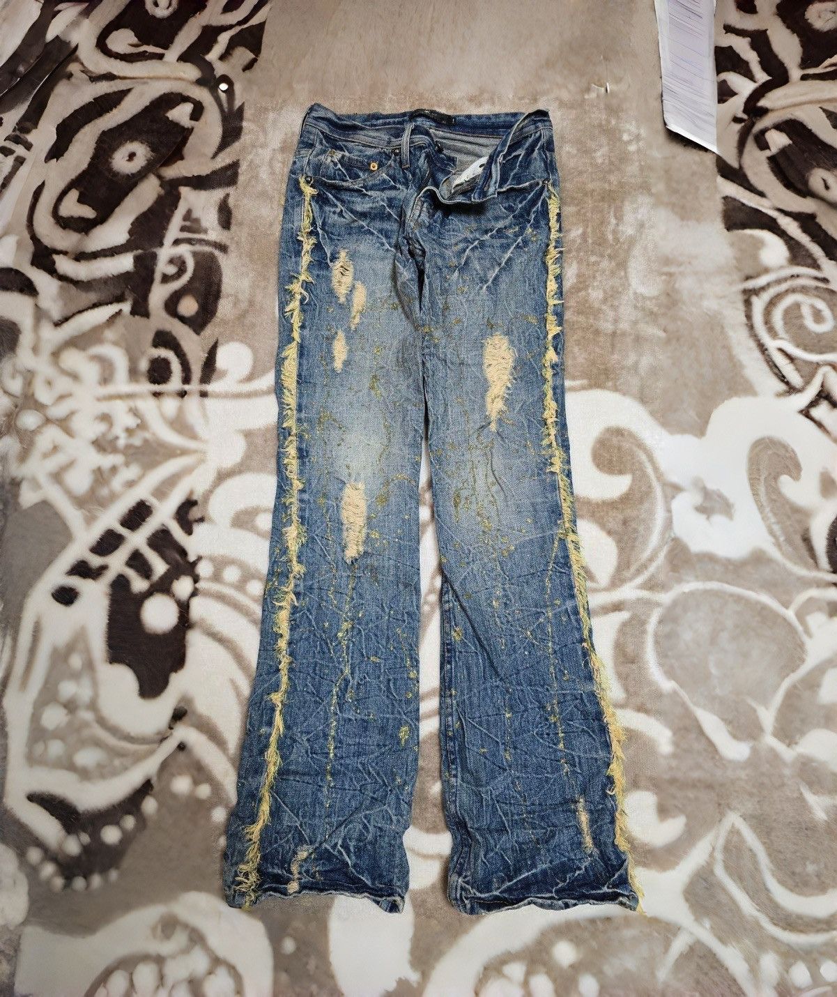 If Six Was Nine MIDAS Japanese Label Lurex Glitter Pants 00s Archive Size 30 Size US 30 / EU 46 - 1 Thumbnail