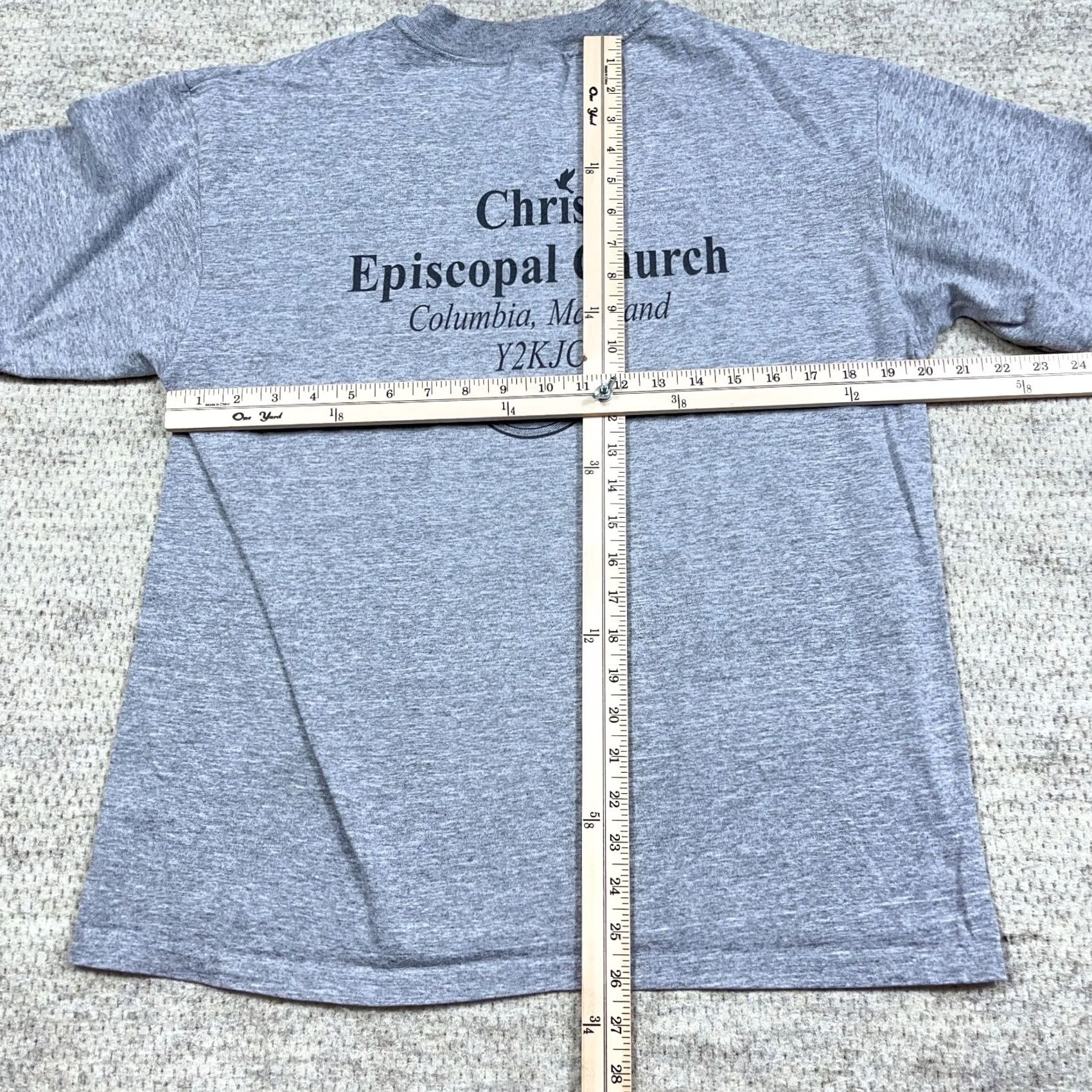 Hanes VINTAGE Hanes Shirt Men Large Gray Tee 90s 1990s Jesus Religion Graphic Print Retro Classic Hipster T-Shirt Mens Size US L / EU 52-54 / 3 - 7 Thumbnail